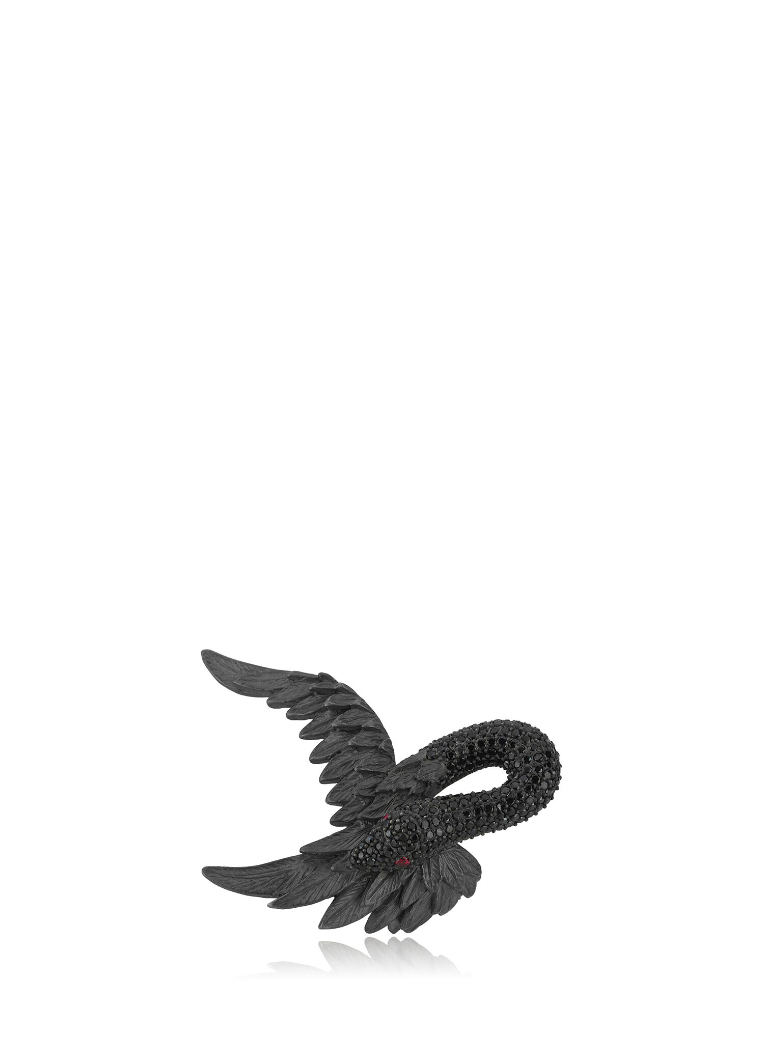 Wings Swan Double Finger Kadın Gümüş Yüzük