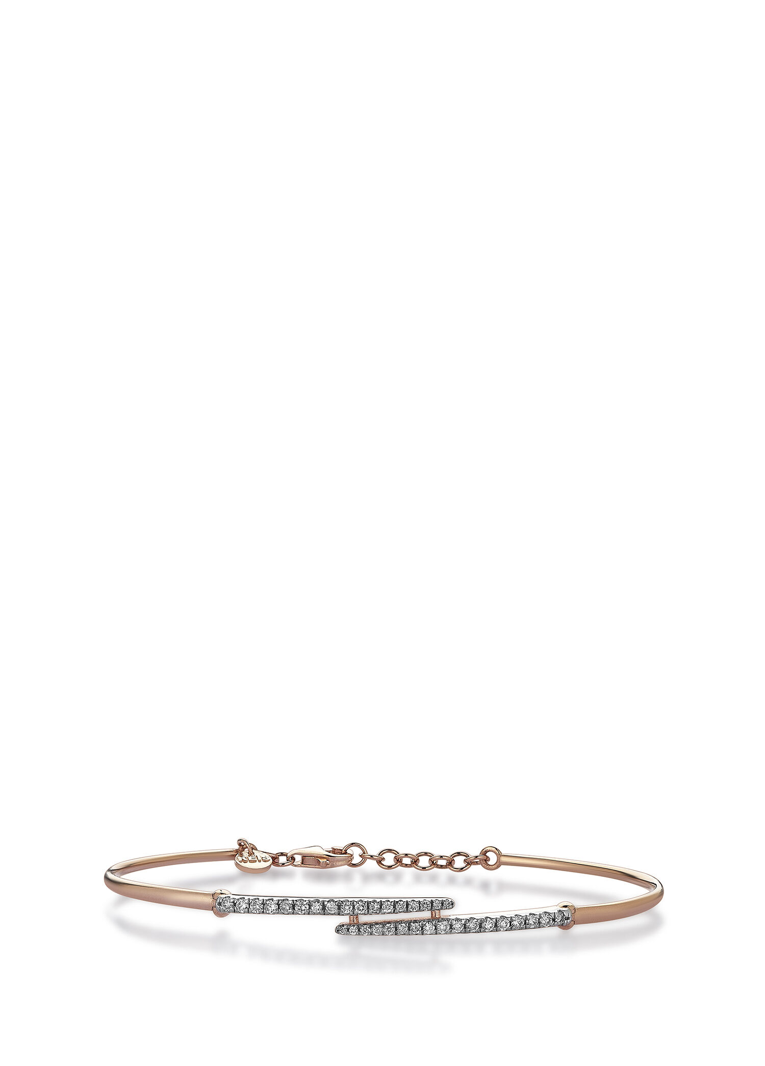 Claw White Bangle 14 Ayar Kadın Pırlanta Bileklik