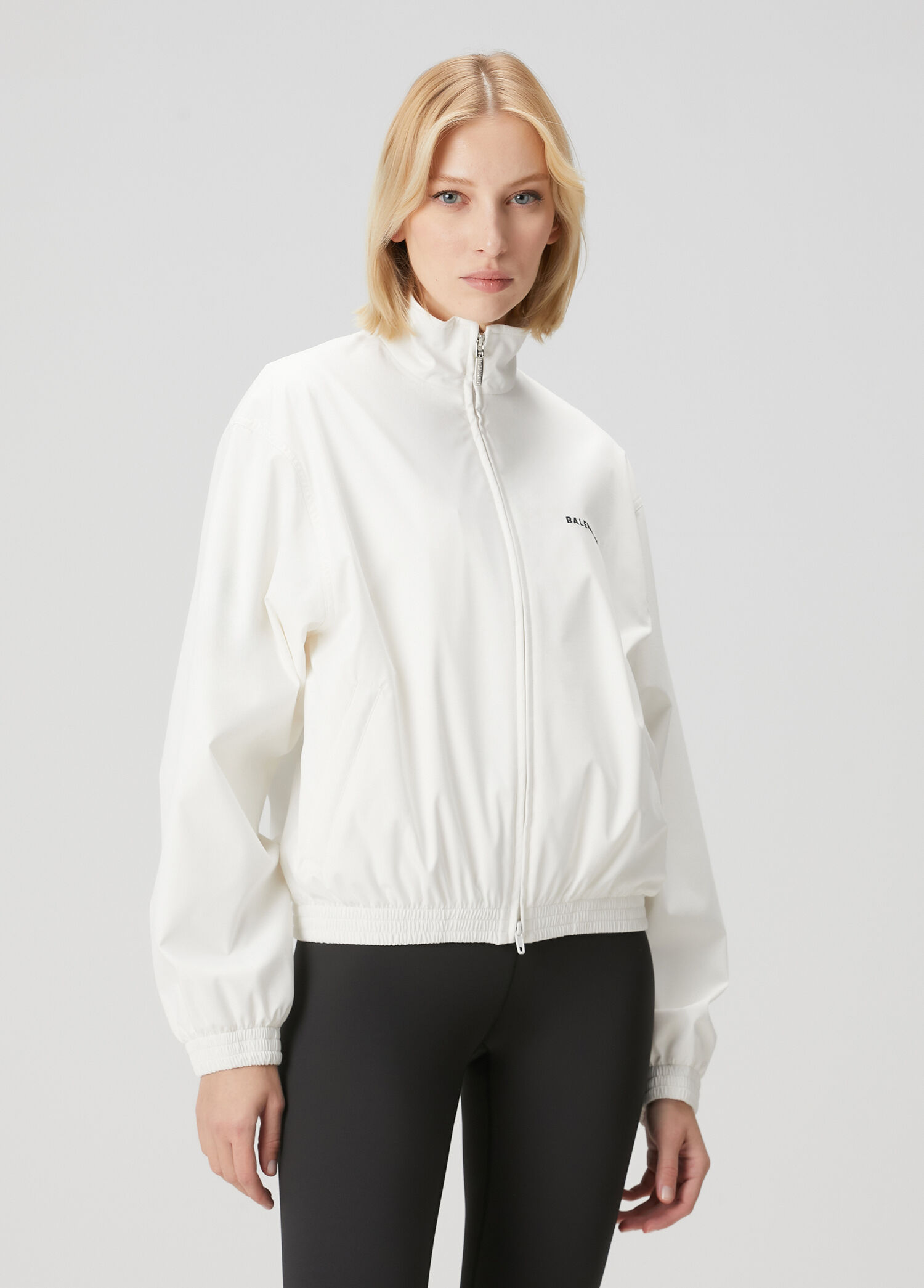 Beyaz Logo Nakışlı Sweatshirt