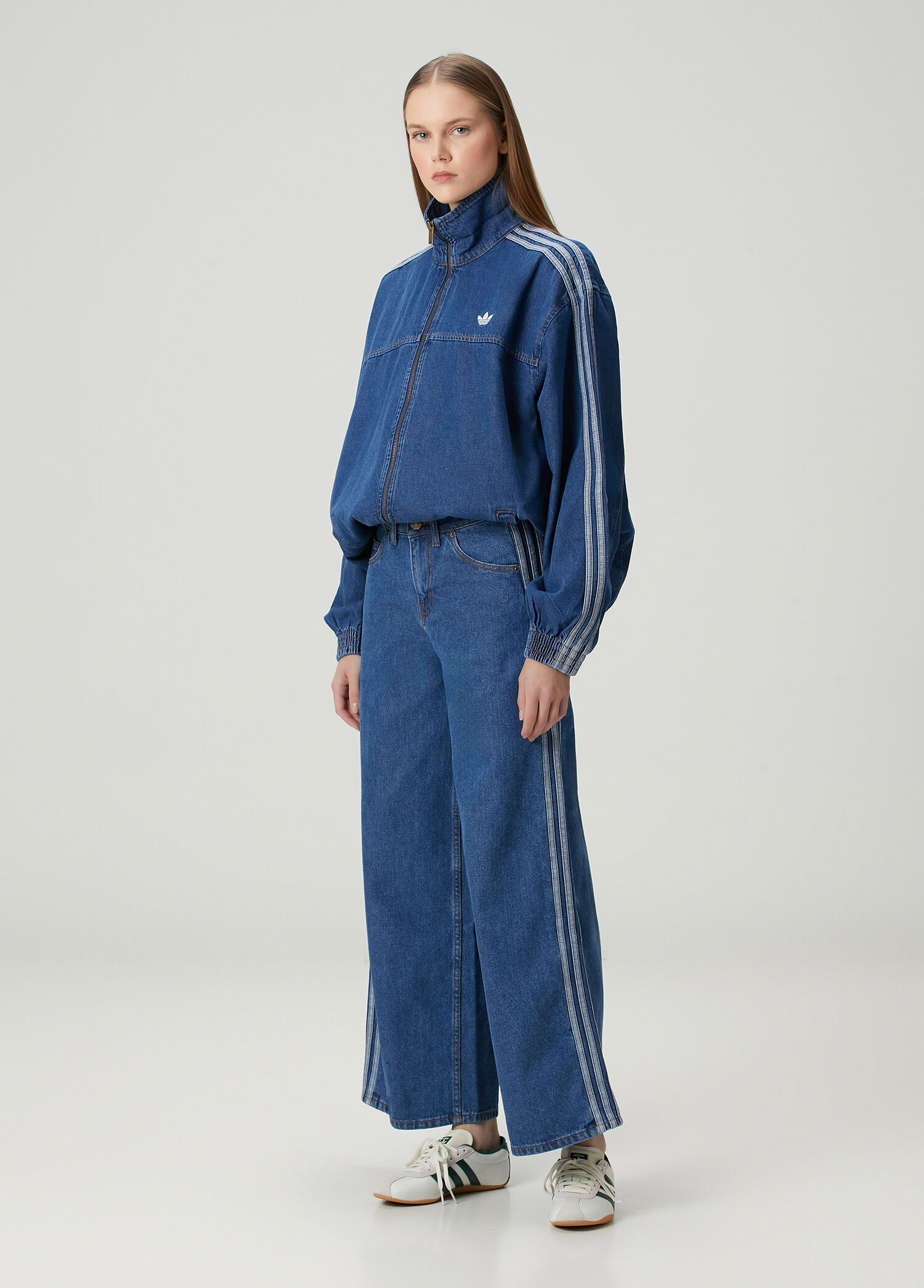 Adidas Mavi Kadın Firebird Adilenium Mavi Denim Pantolon 1926916