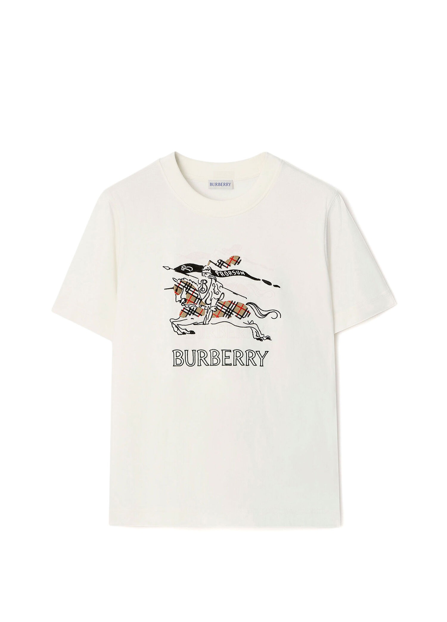 Frankie Ekd Check Baskılı Beyaz Kısa Kollu Kadın T-Shirt