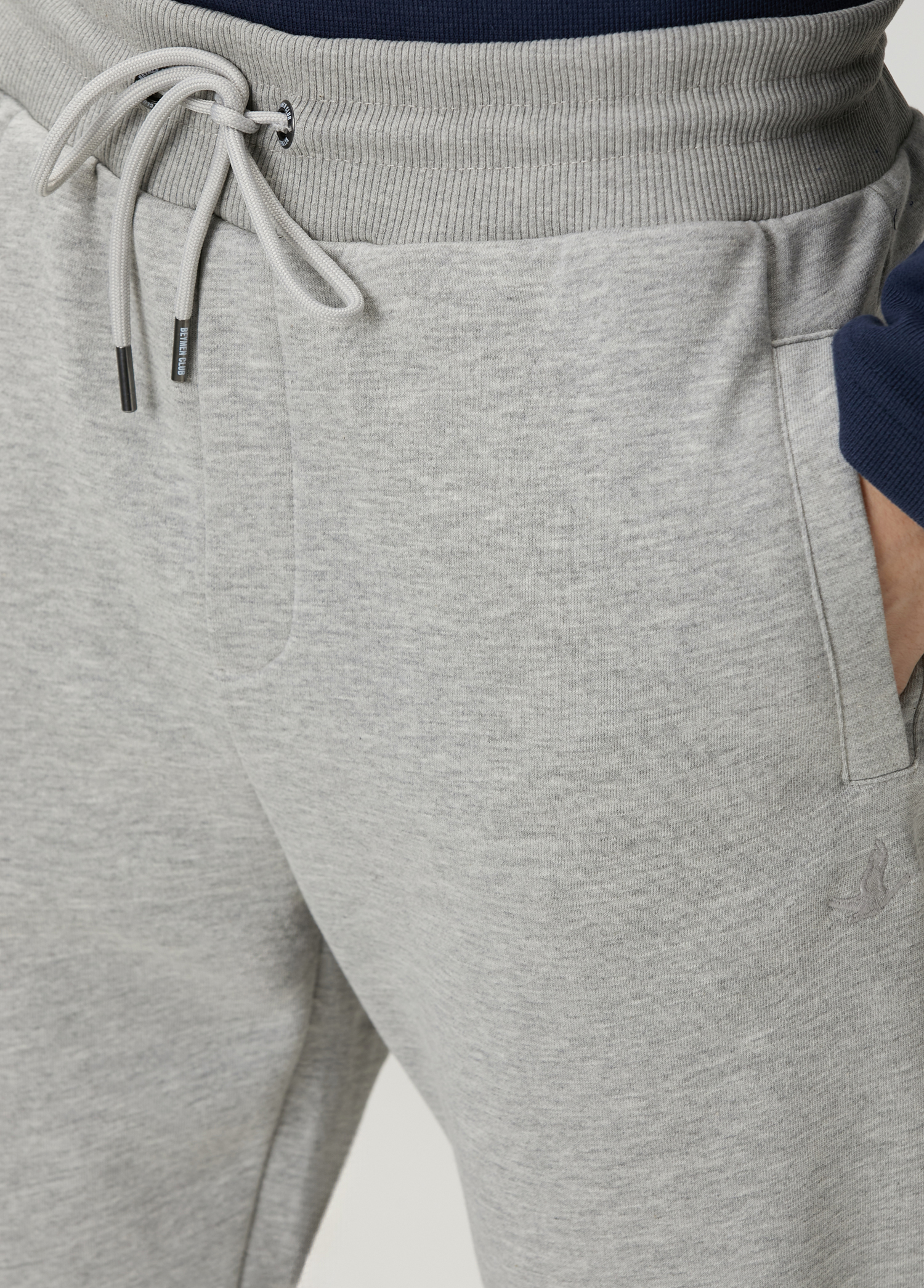 Gri Beli Kordonlu Jogger Eşofman Altı_3