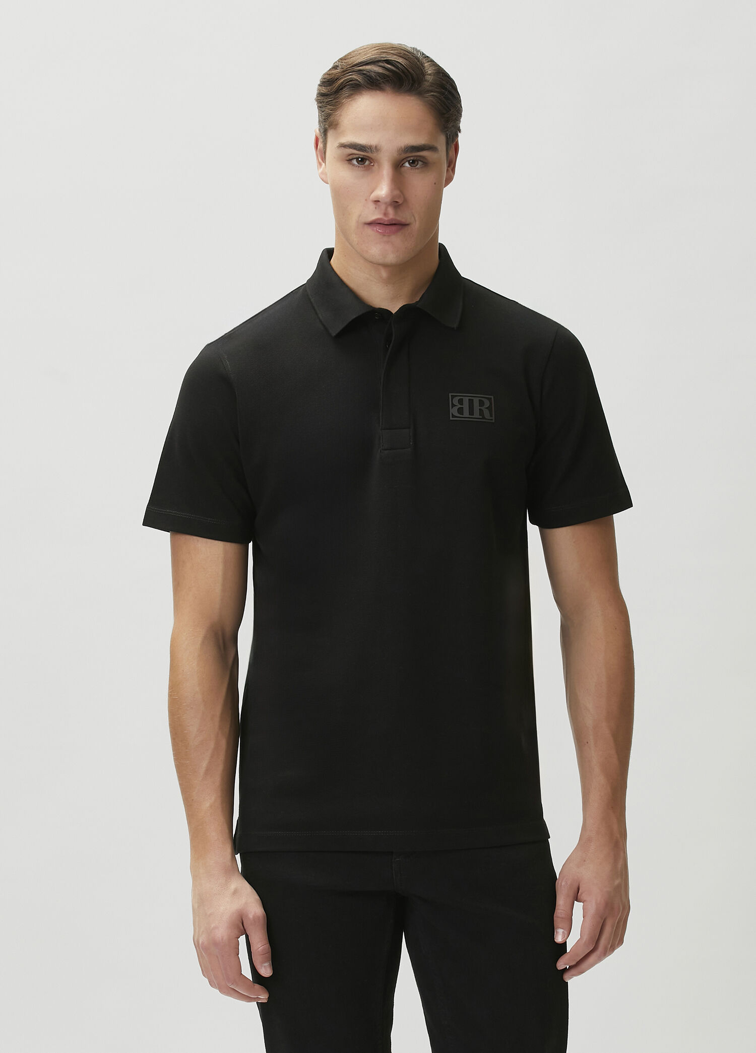 Siyah Polo Yaka T-shirt