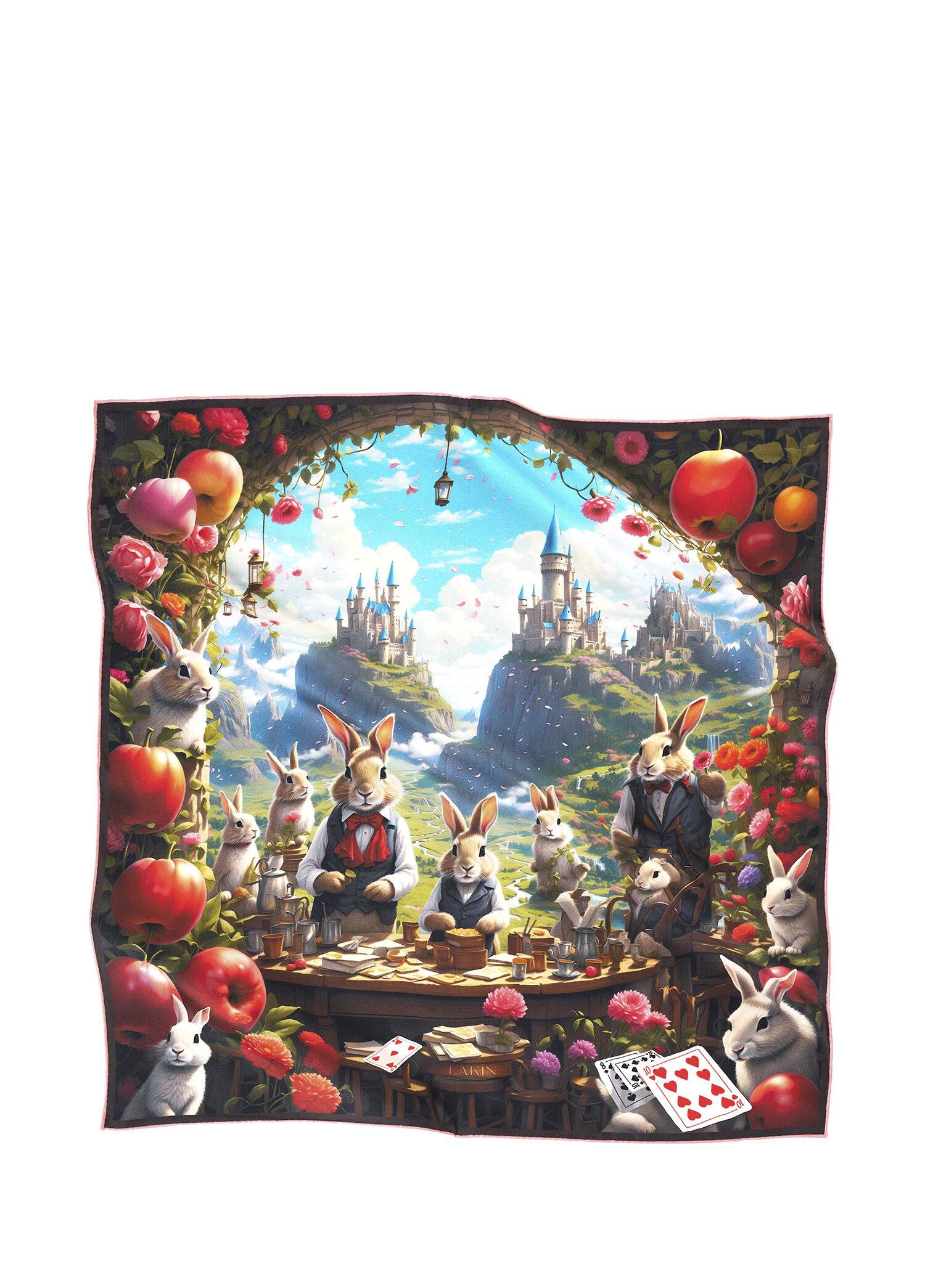 Wonderland Twill İpek Kadın Fular 50 cm