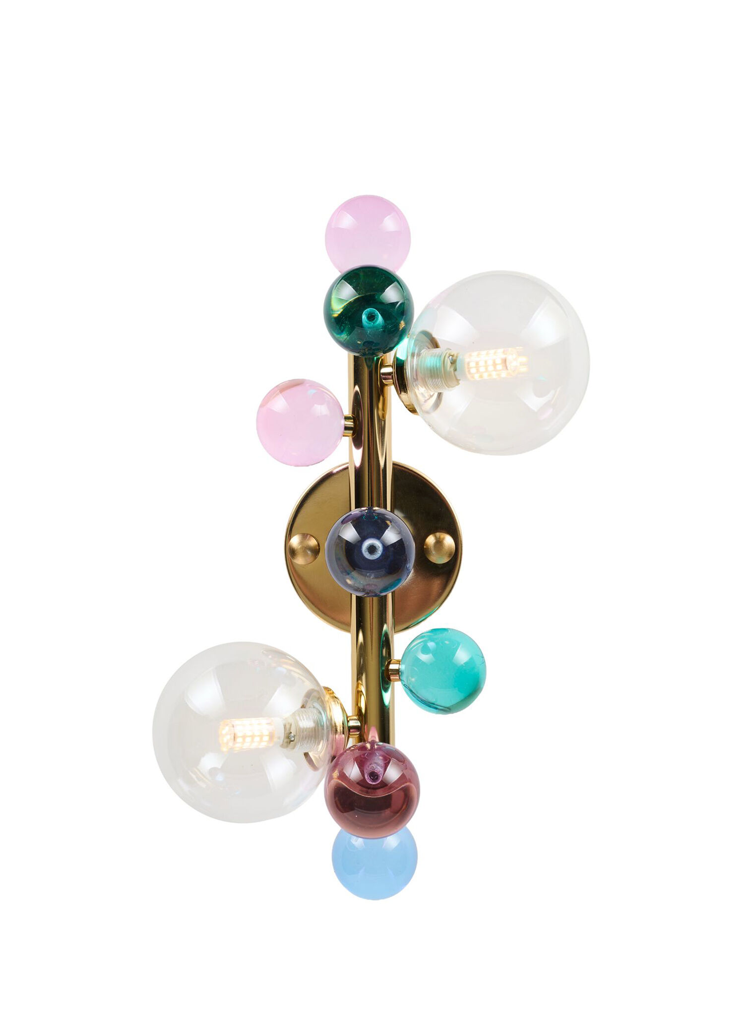 Bubble Lamp Soft Gold Metal Şeffaf Aplik