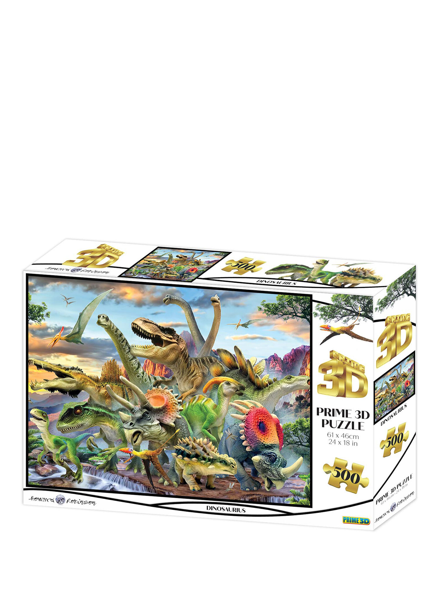Prime3D Puzzle - 10353 Dinozorlar 500 Parça Yetişkin Puzzle - Çok