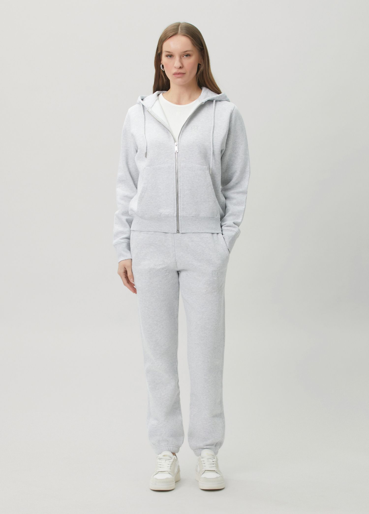 Anine Bing - Casper Grey Zip-Up Hoodie