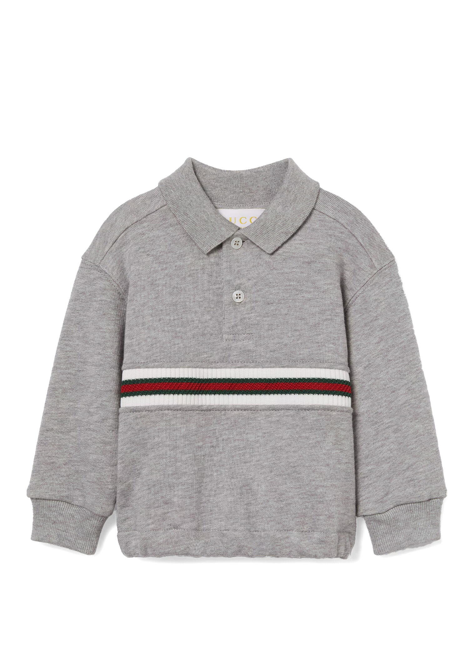 Gri Erkek Bebek Polo Sweatshirt