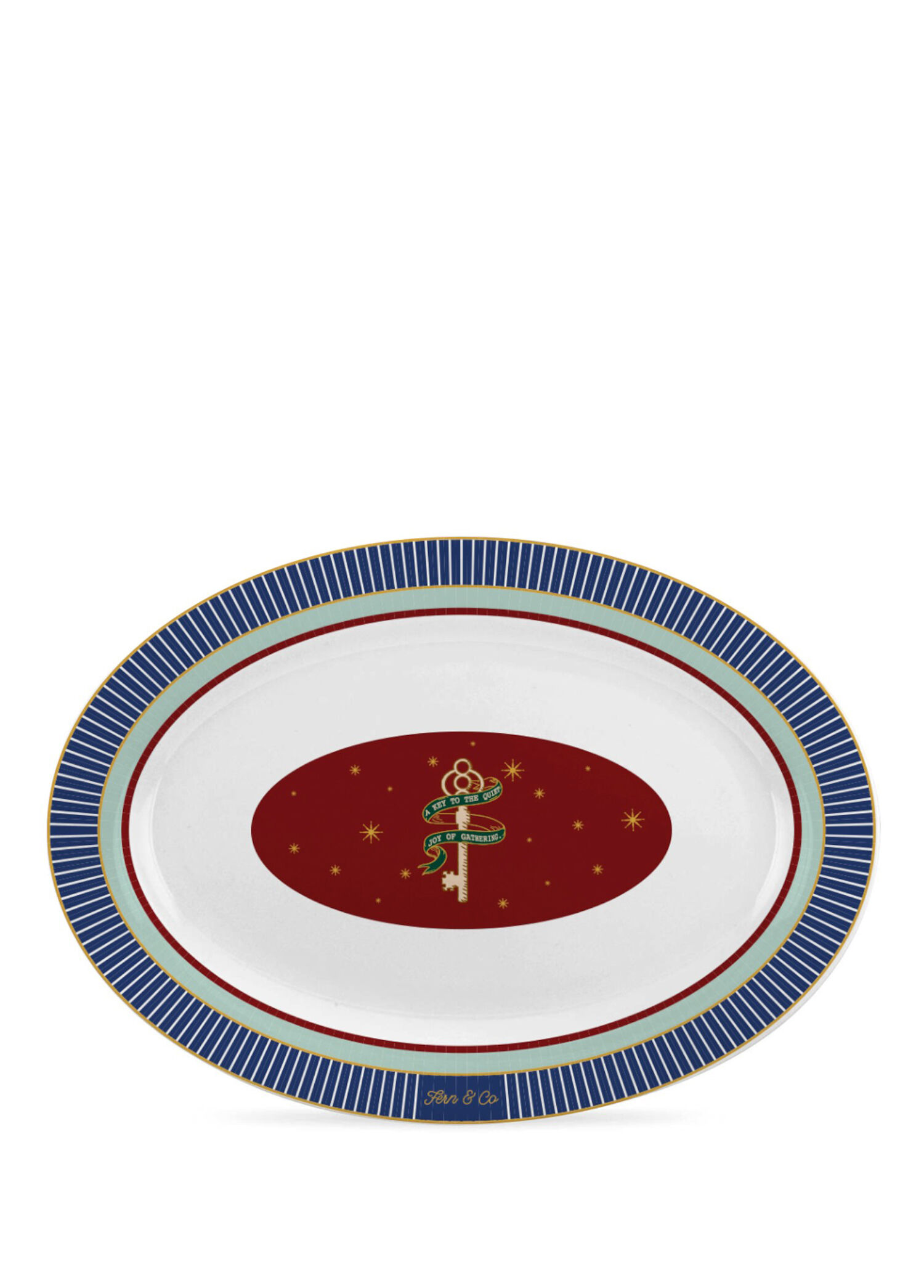The Starlight Collection Porselen Oval Servis Tabağı 28 cm