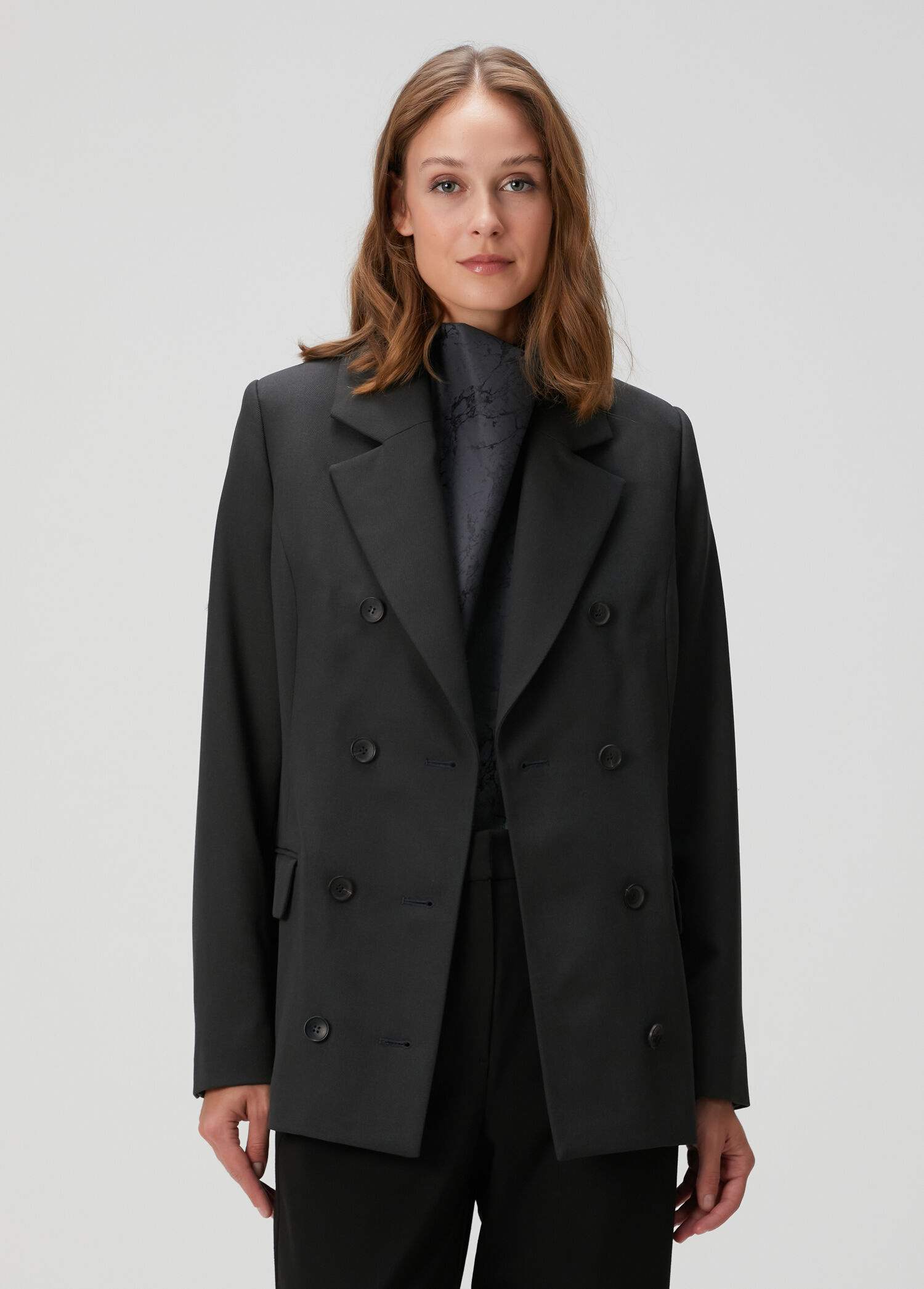 Philippa Koyu Gri Yün Blazer