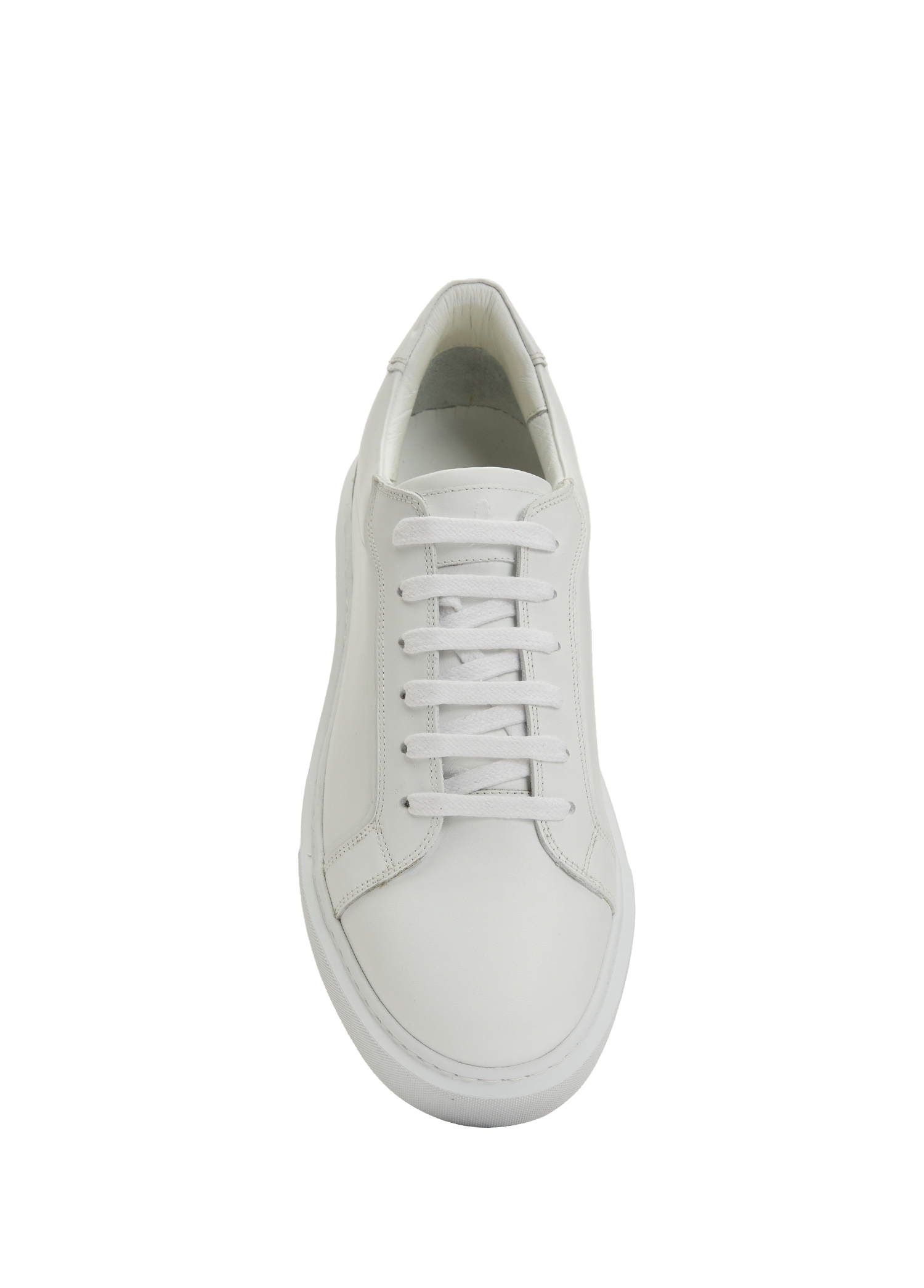 Beyaz Taban Detaylı Kadın Deri Sneaker_3
