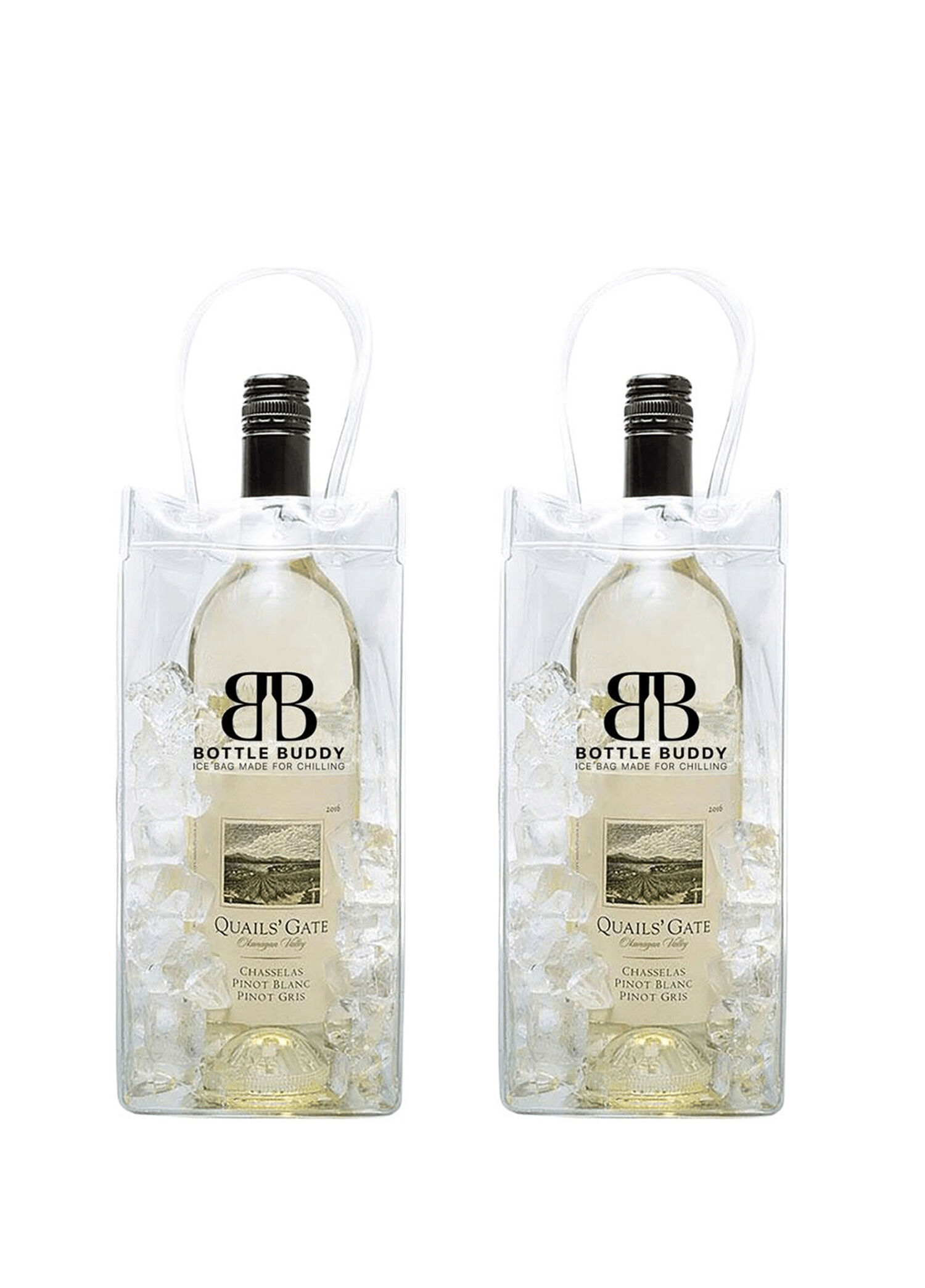 Ice Bag Taşınabilir Şişe ve Şarap Soğutucu 2'li Buz Çantası