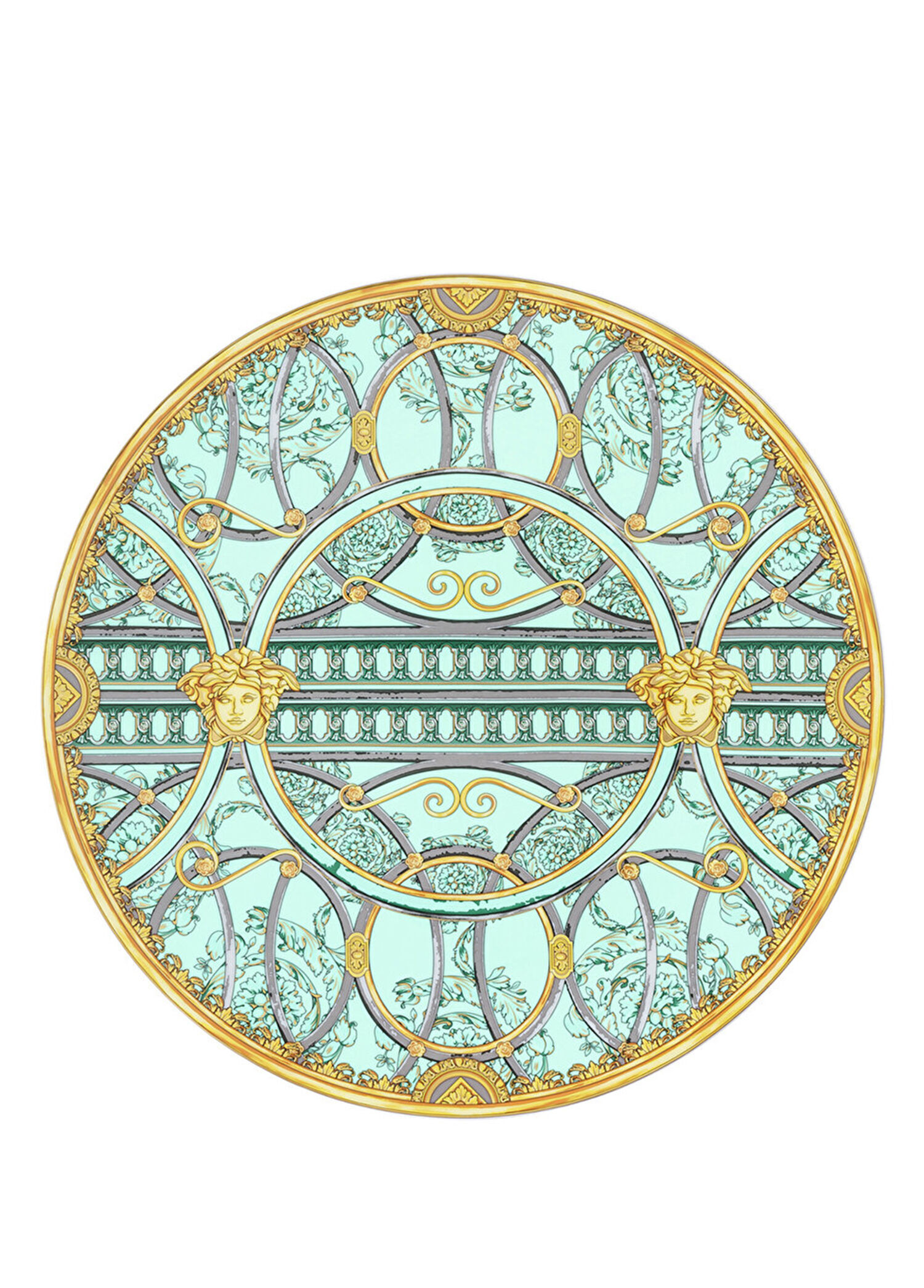 Scala Palazzo Yeşil Porselen Servis Tabağı 33 cm