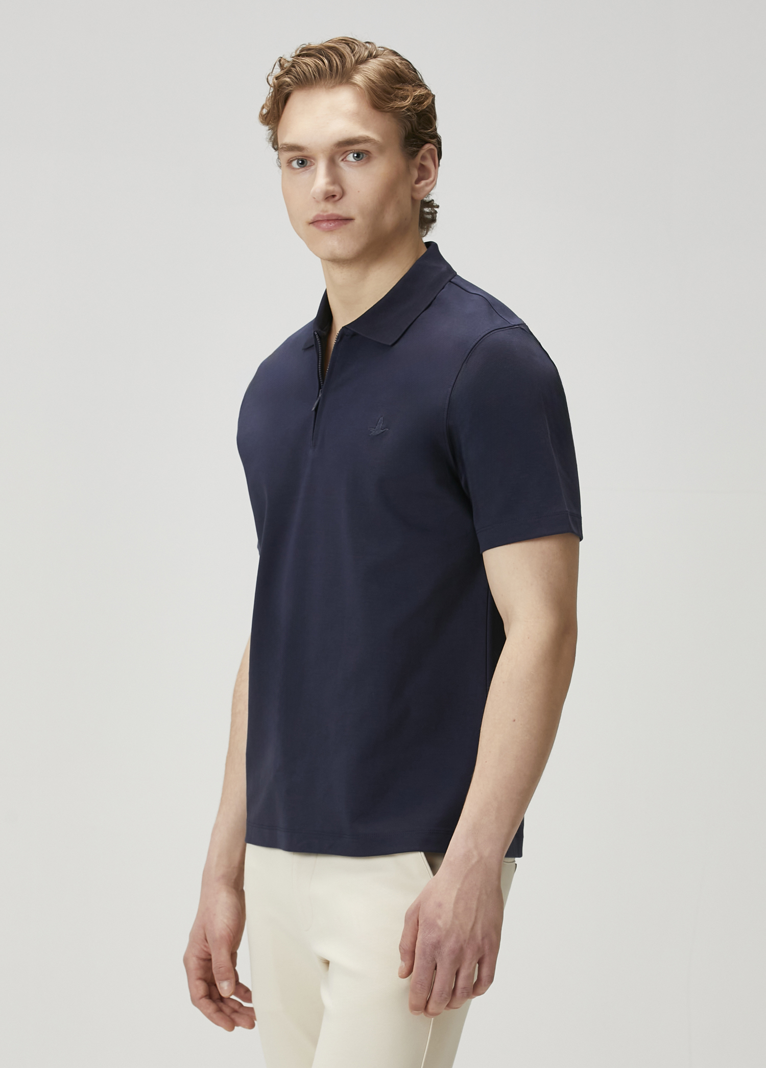 Comfort Fit Lacivert Polo T-shirt_3