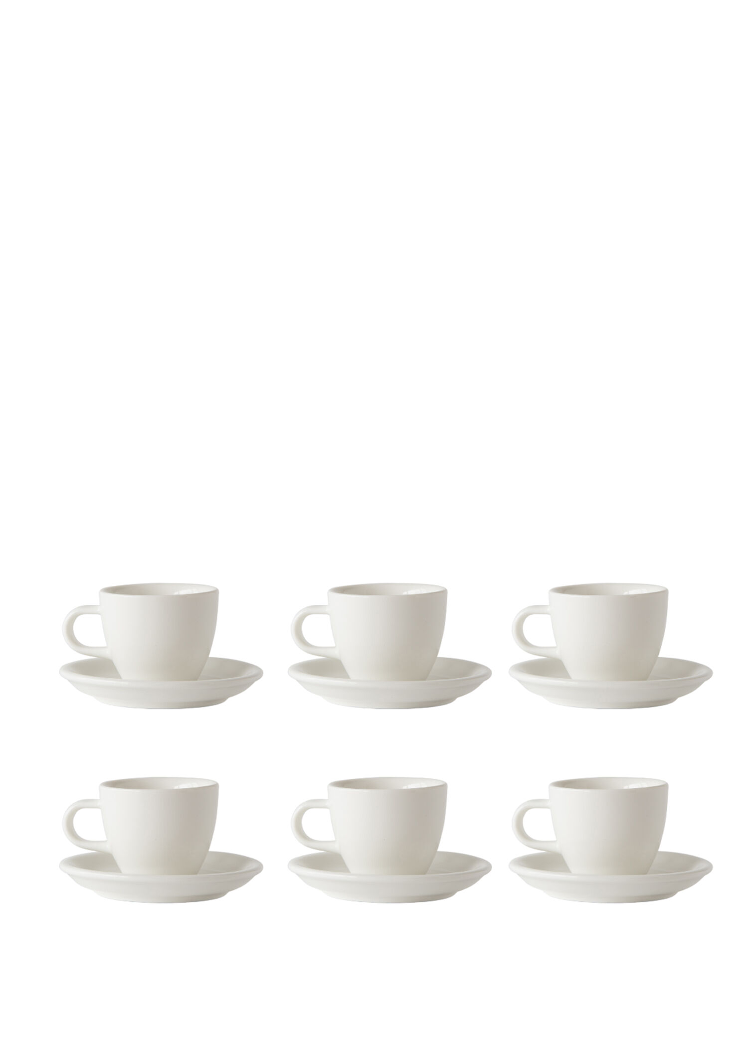 Evolution Espresso Beyaz 6'lı Fincan Seti