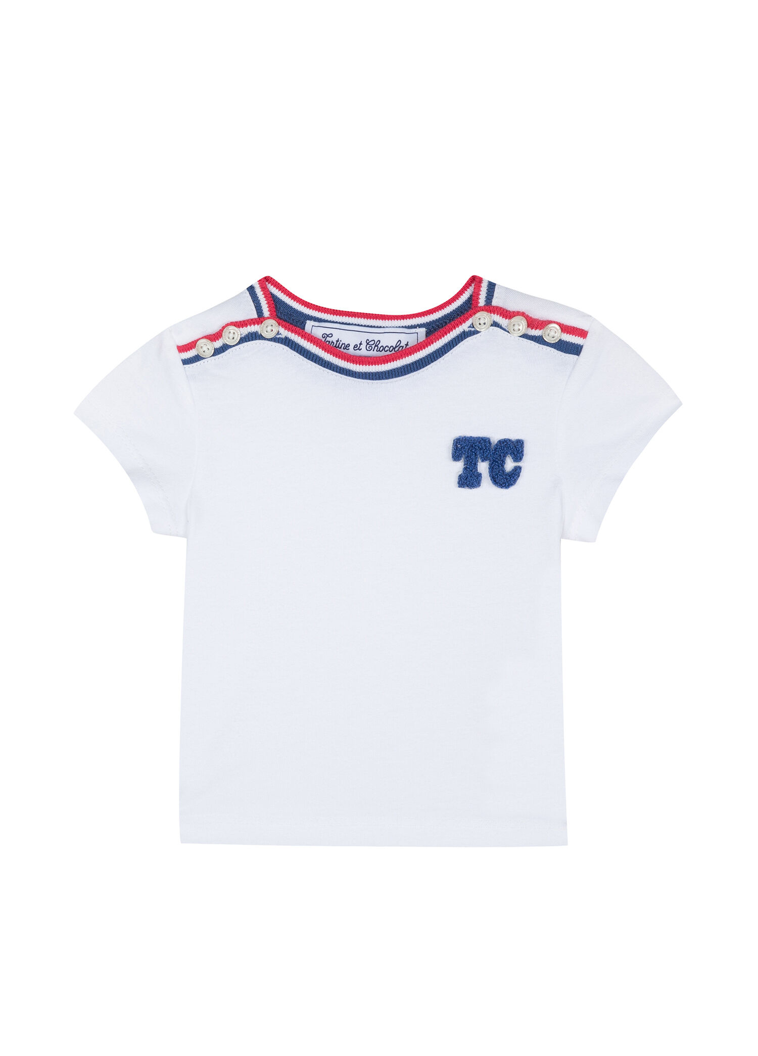 Beyaz Kısa Kollu Erkek Bebek T-Shirt