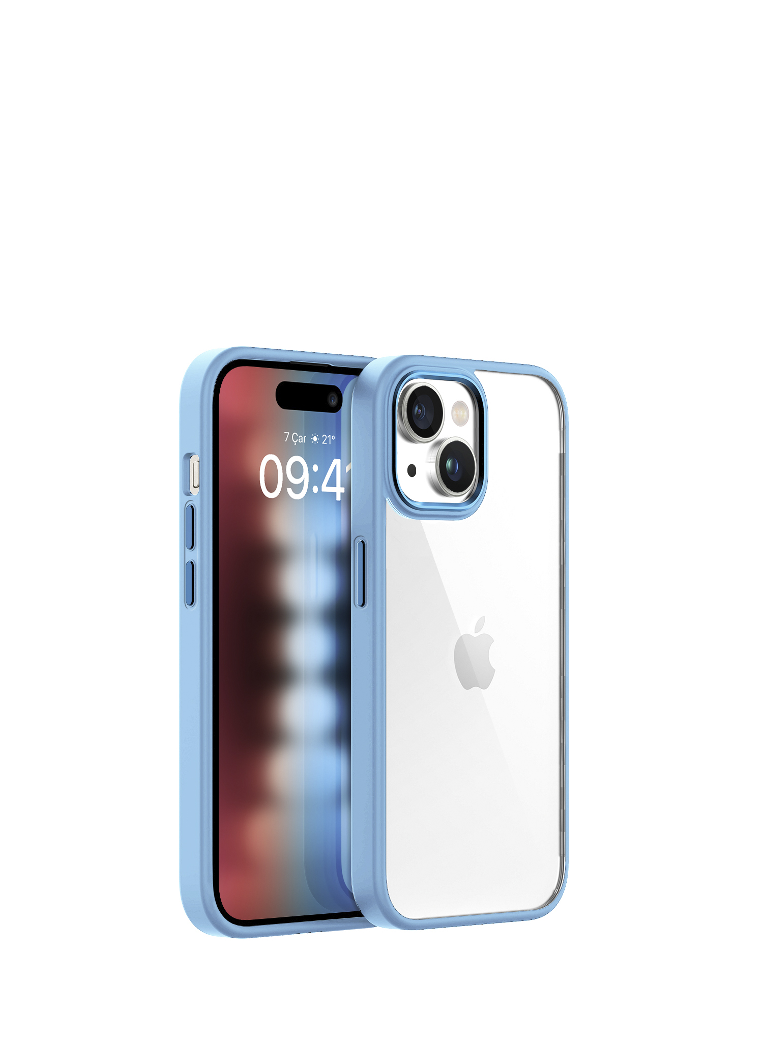 iPhone 15 New Air Bumper Sierra Blue Plastik Kılıf