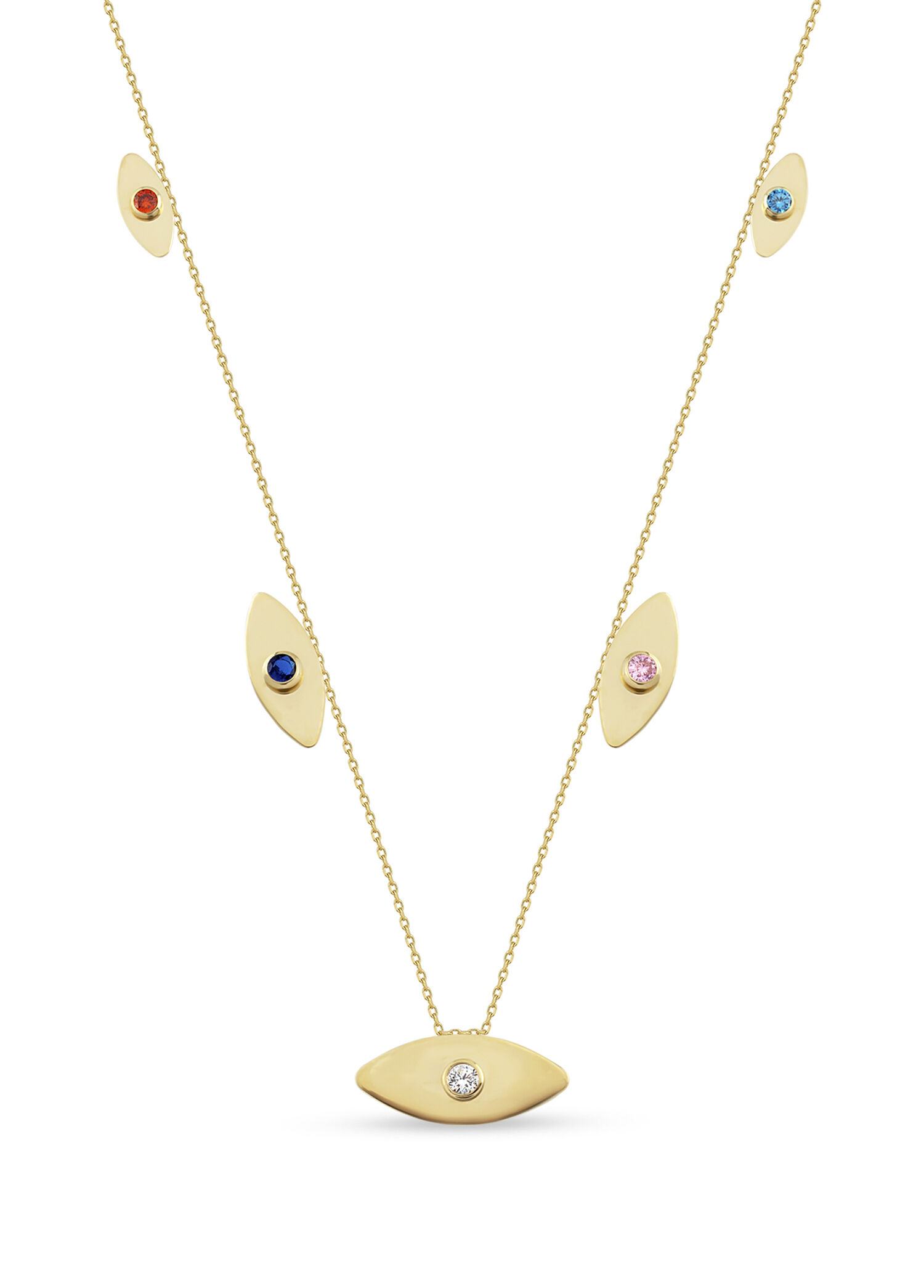 Evil Eye 14 Ayar Altın Kadın Kolye