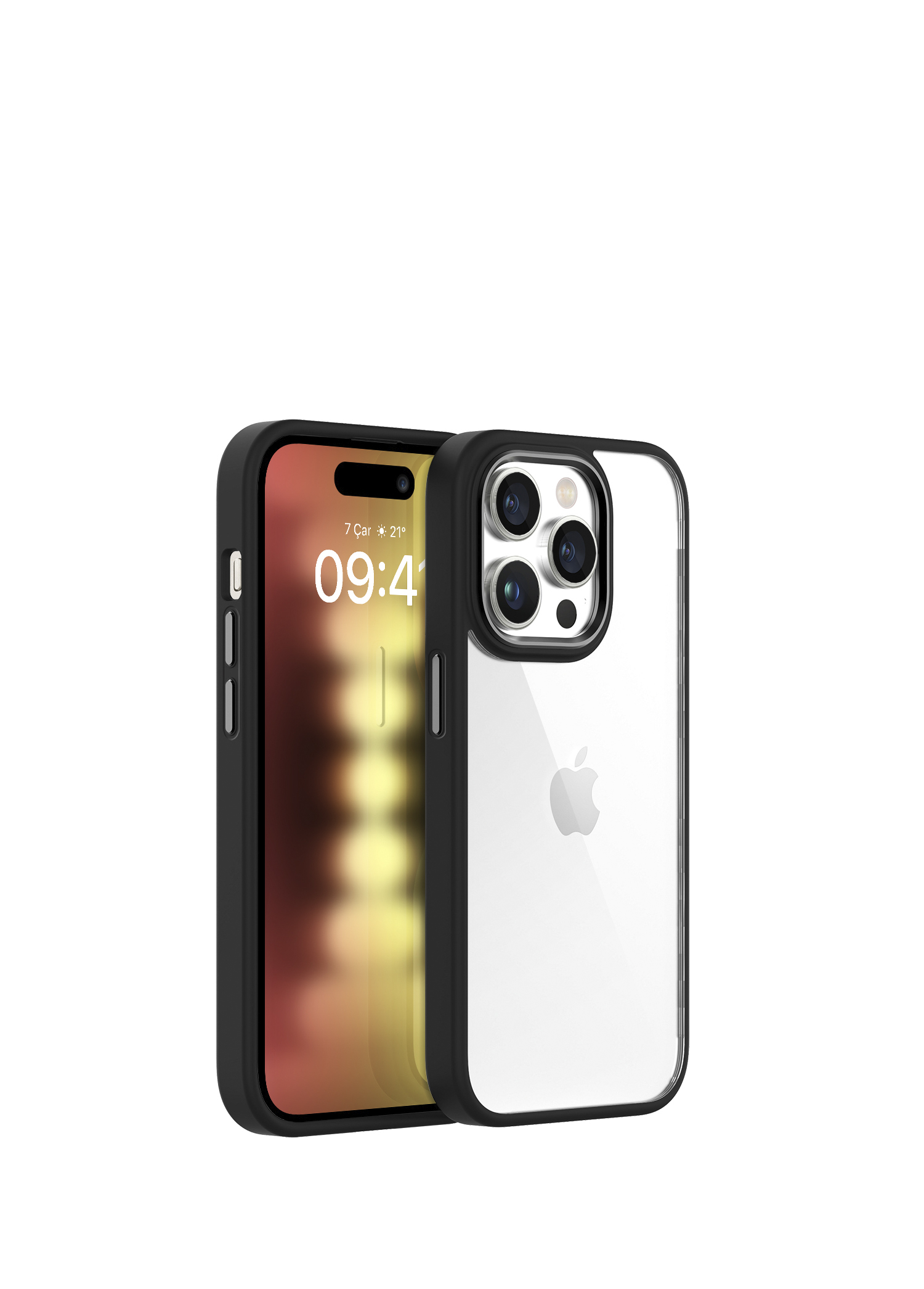 iPhone 15 Pro New Air Bumper Siyah Plastik Kılıf