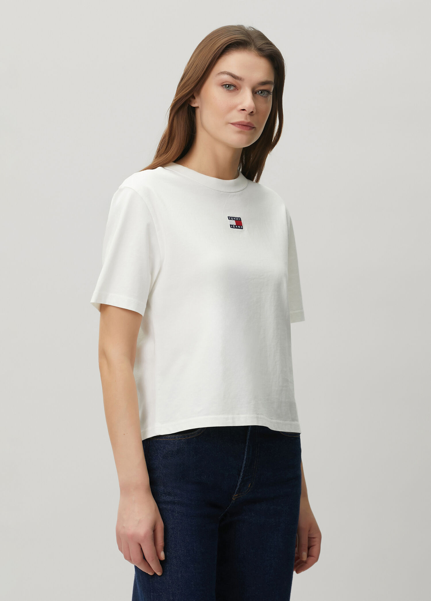 Boxy Badge Beyaz T-shirt
