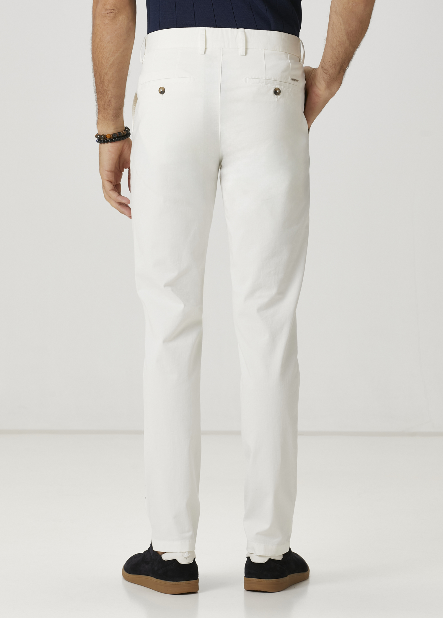Slim Fit Krem Twill Chino Pantolon_2