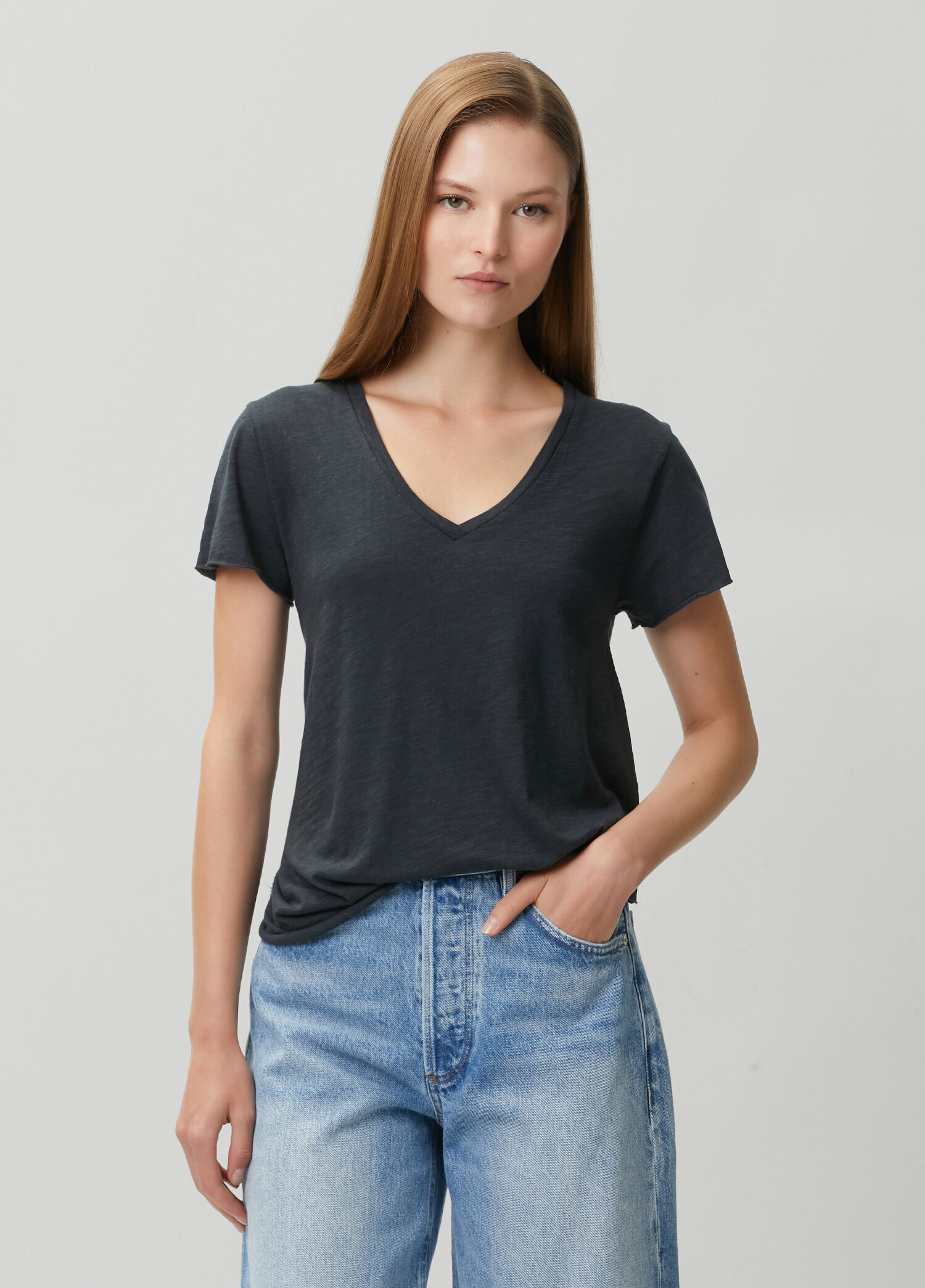 Jacksonville Navy V-Neck T-Shirt