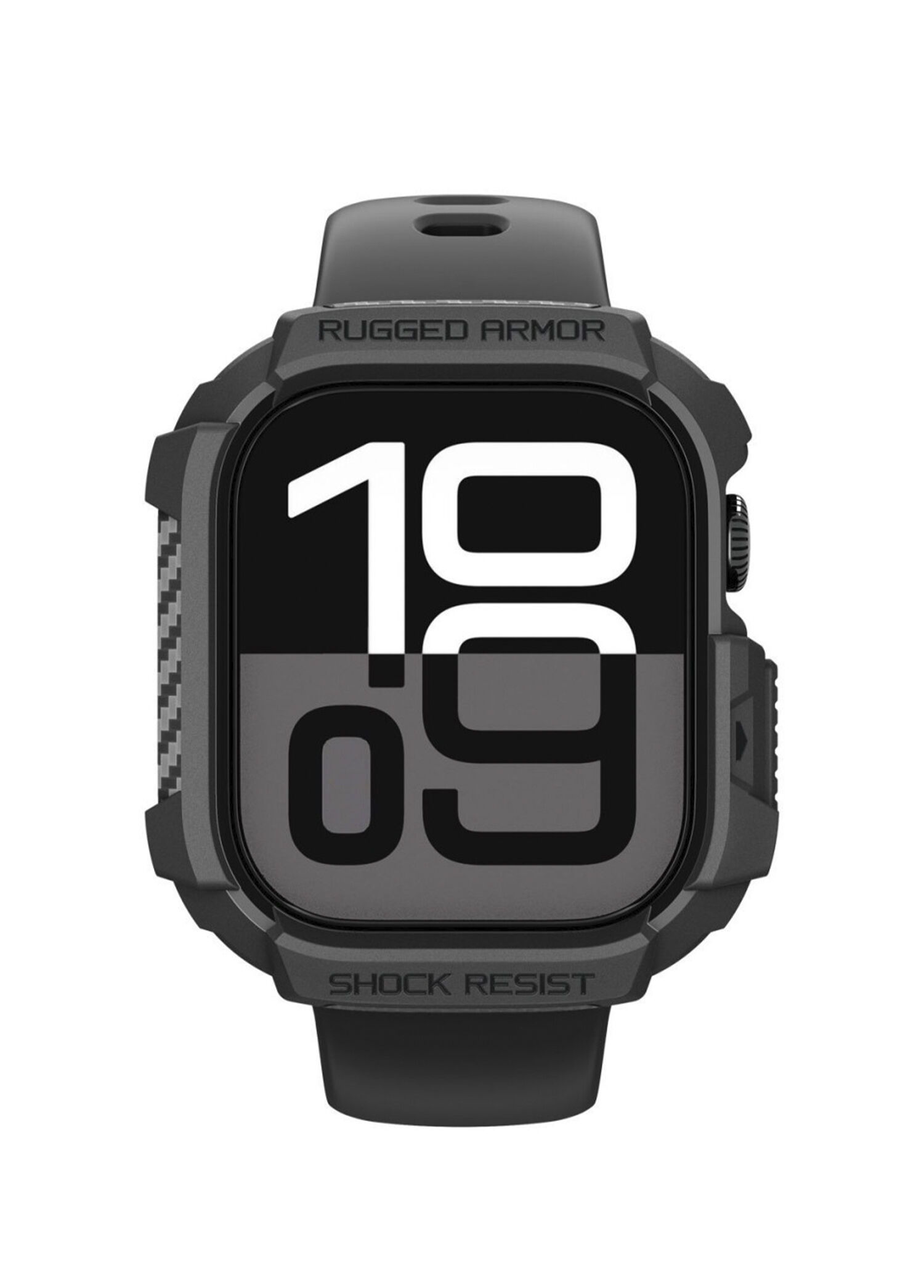 Apple Watch Seri 11/10 ile Uyumlu 42 mm Kılıf Rugged Armor 2 Matte Black Akıllı Saat Kordon