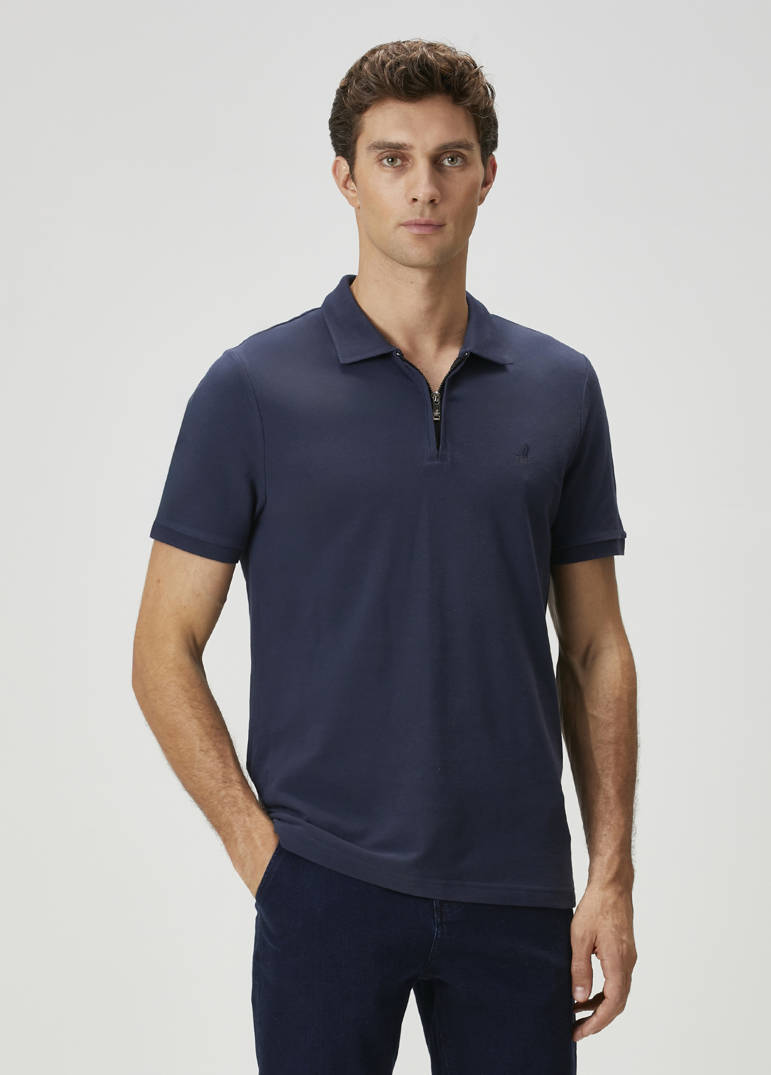 Lacivert Polo Yaka T-shirt