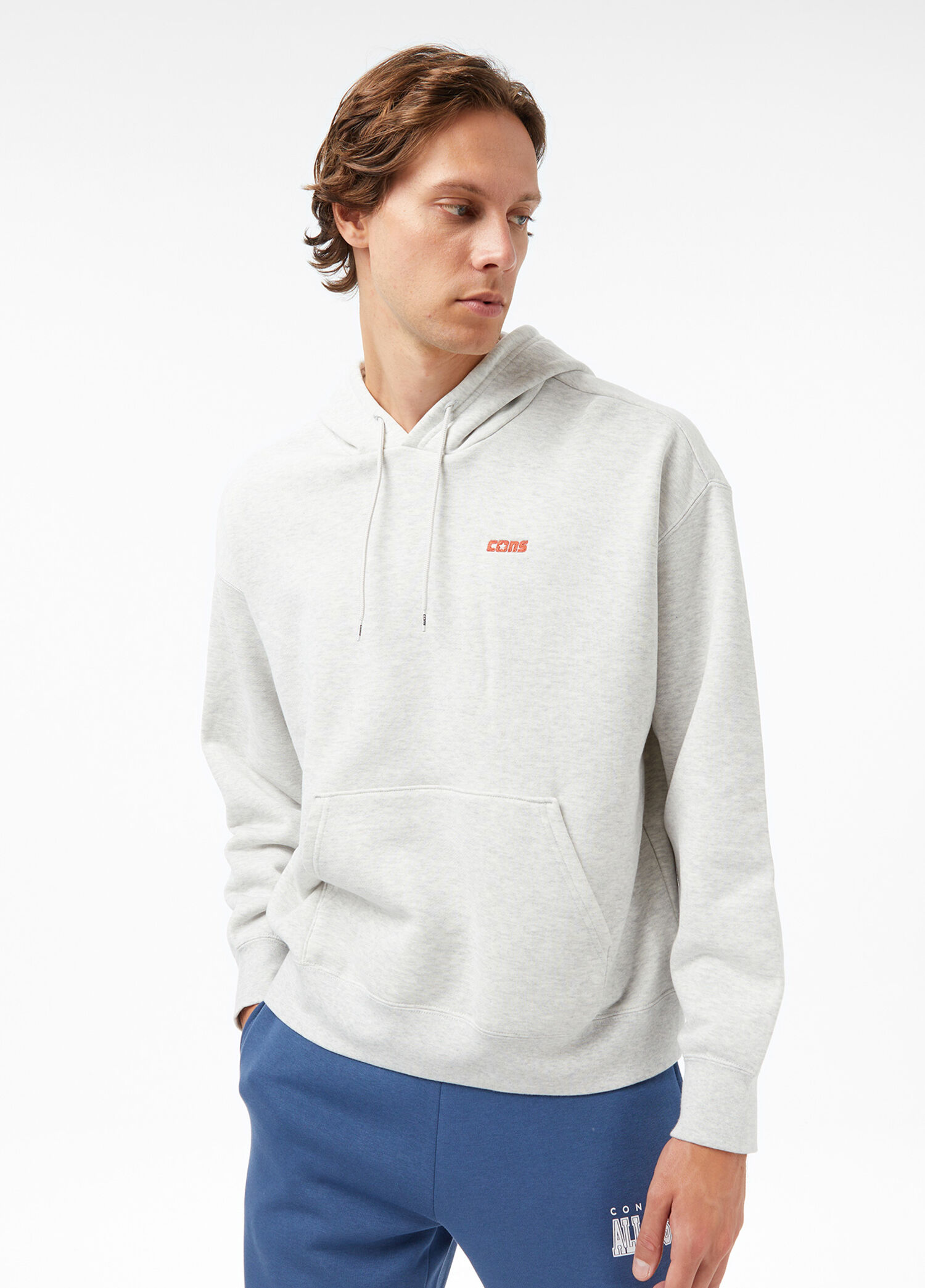 Gri Kapüşonlu Erkek Sweatshirt