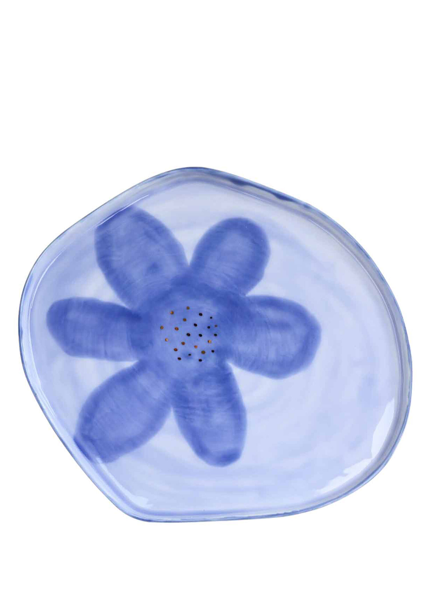 Aqua Bloom Mavi Porselen Servis Tabağı