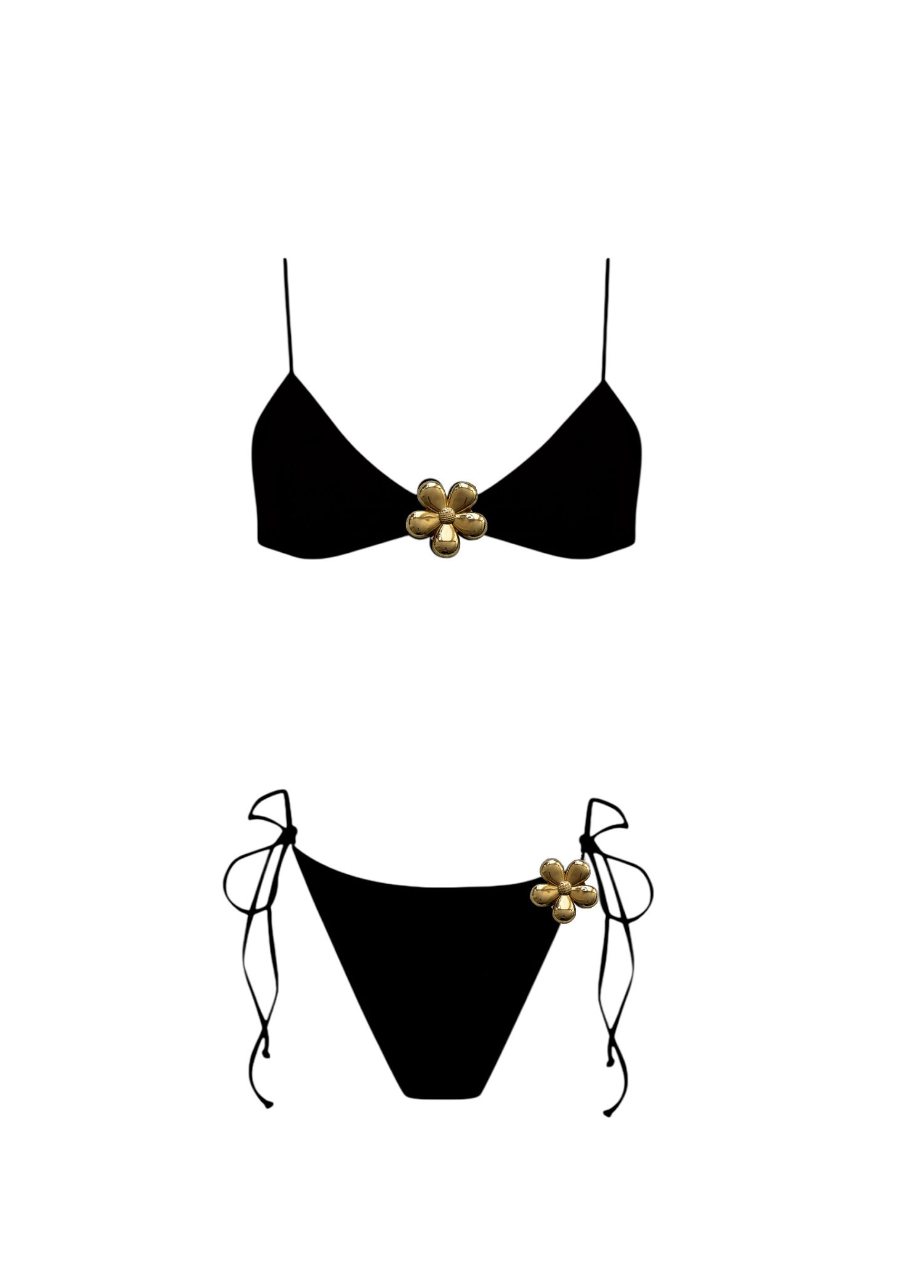Flower Bomb Kendall Siyah Kadın Bikini Takımı