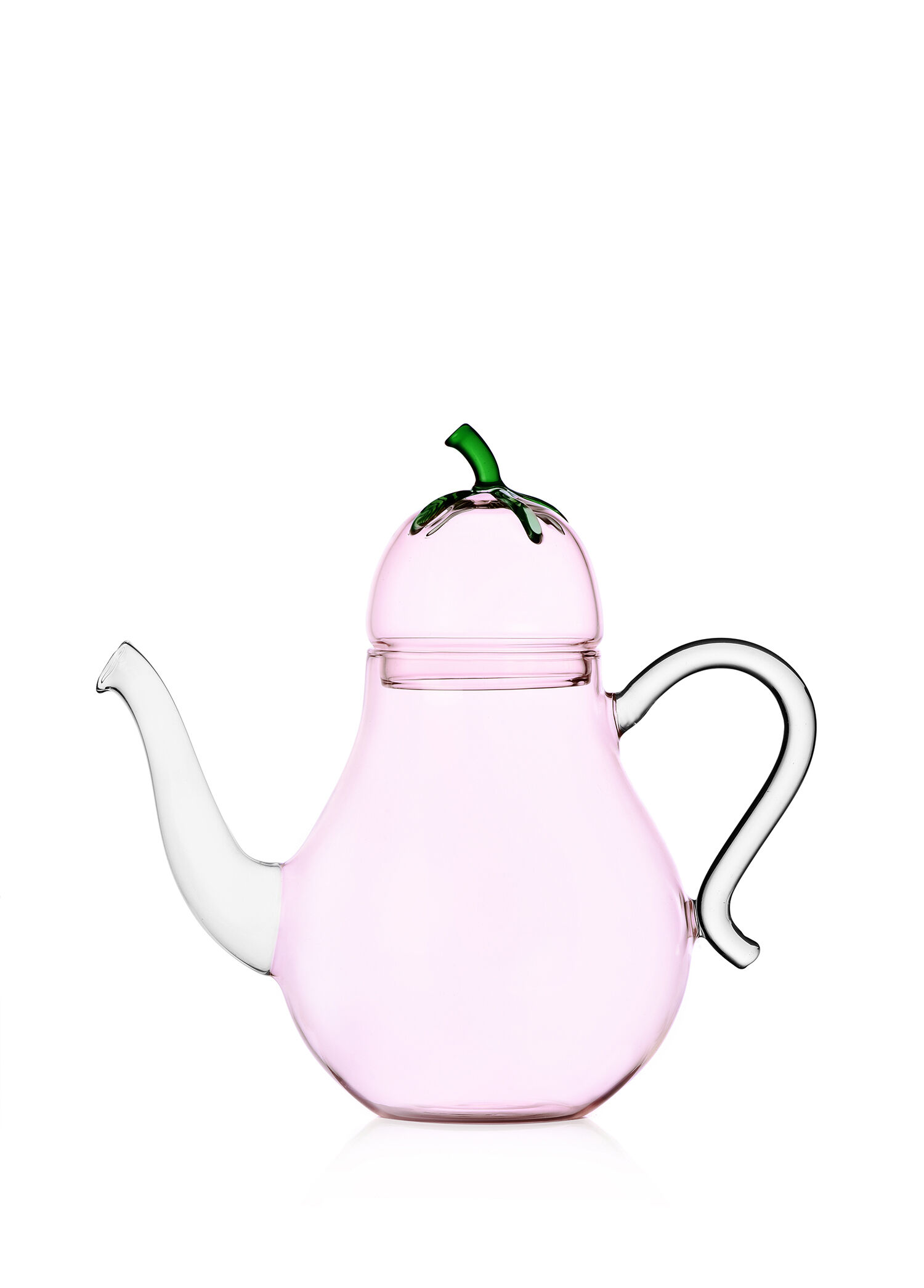 Vegetables Koleksiyonu Patlıcan Figürlü Pembe Cam Demlik