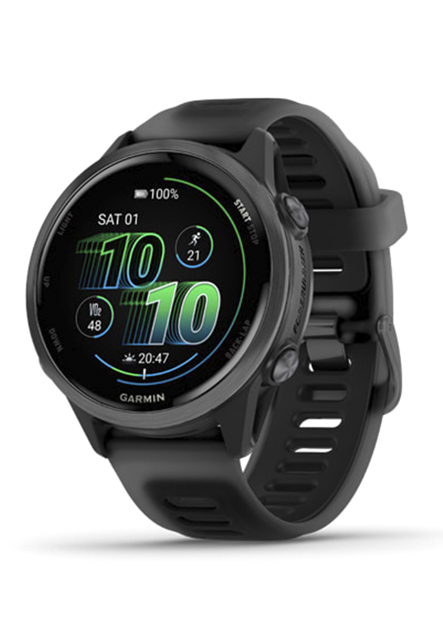 Forerunner 570 42 mm Slate Gri Siyah Silikon Kayışlı Akıllı Saat