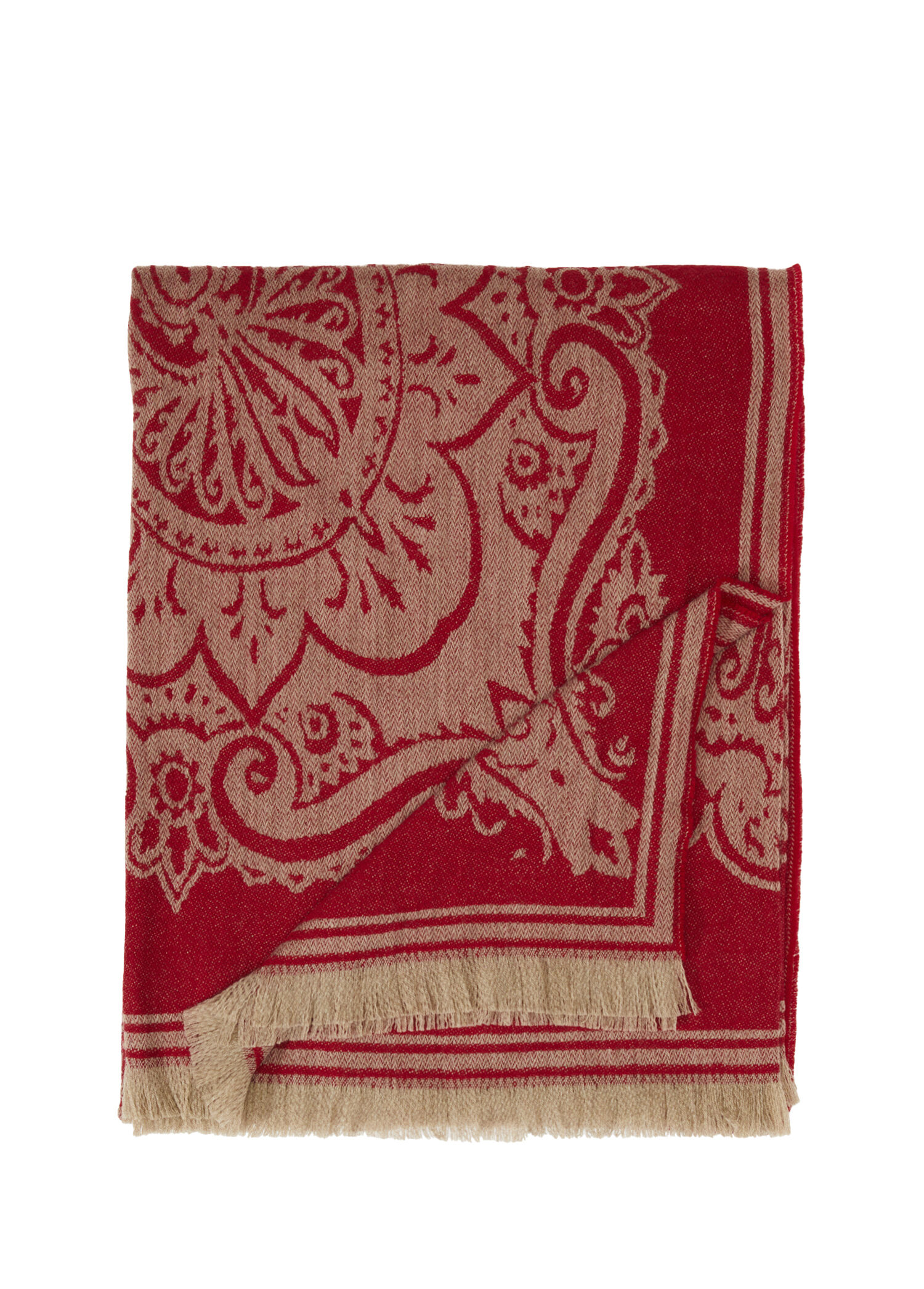 Alocasia Kırmızı Yün Throw