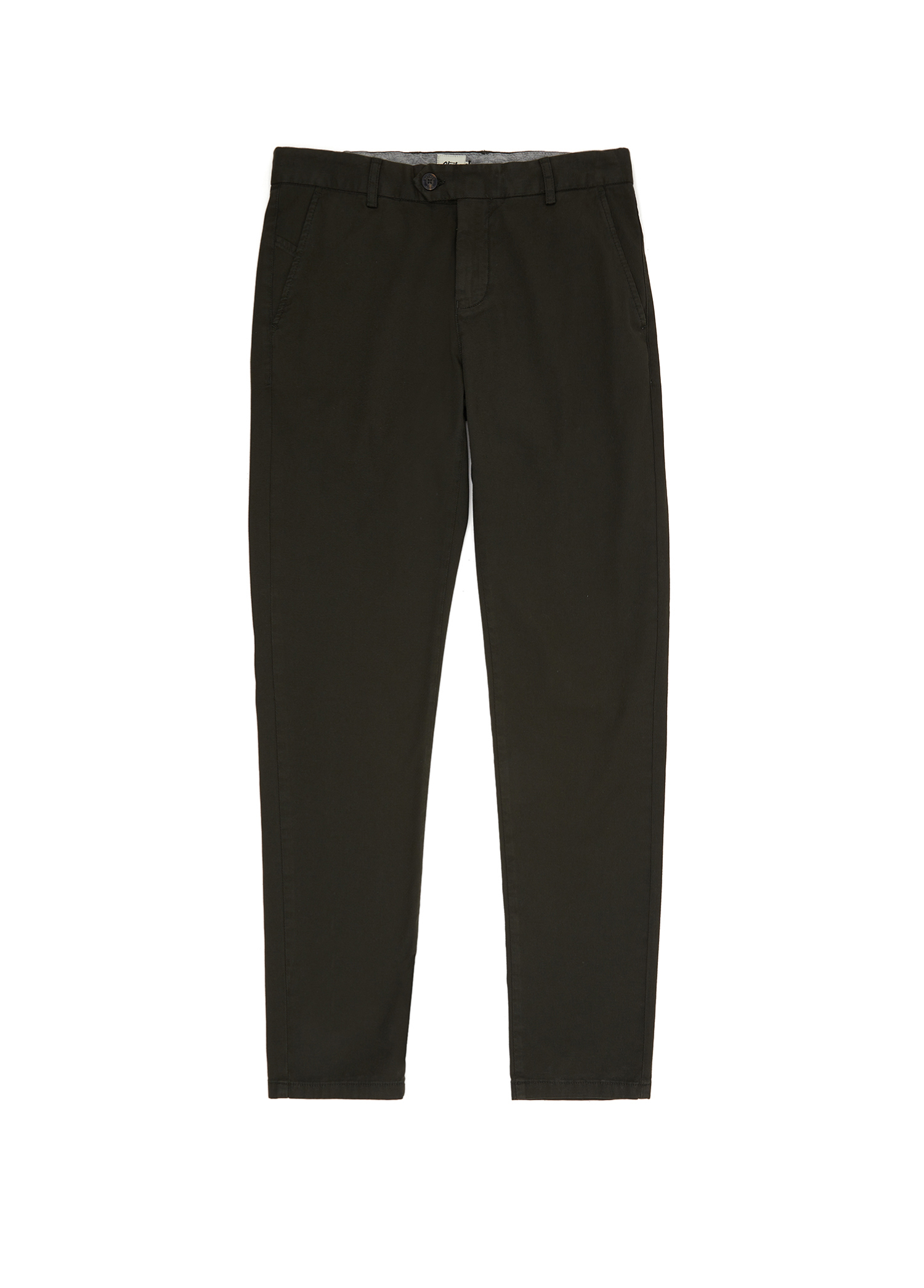 Slim Fit Koyu Haki Twill Spor Pantolon_5