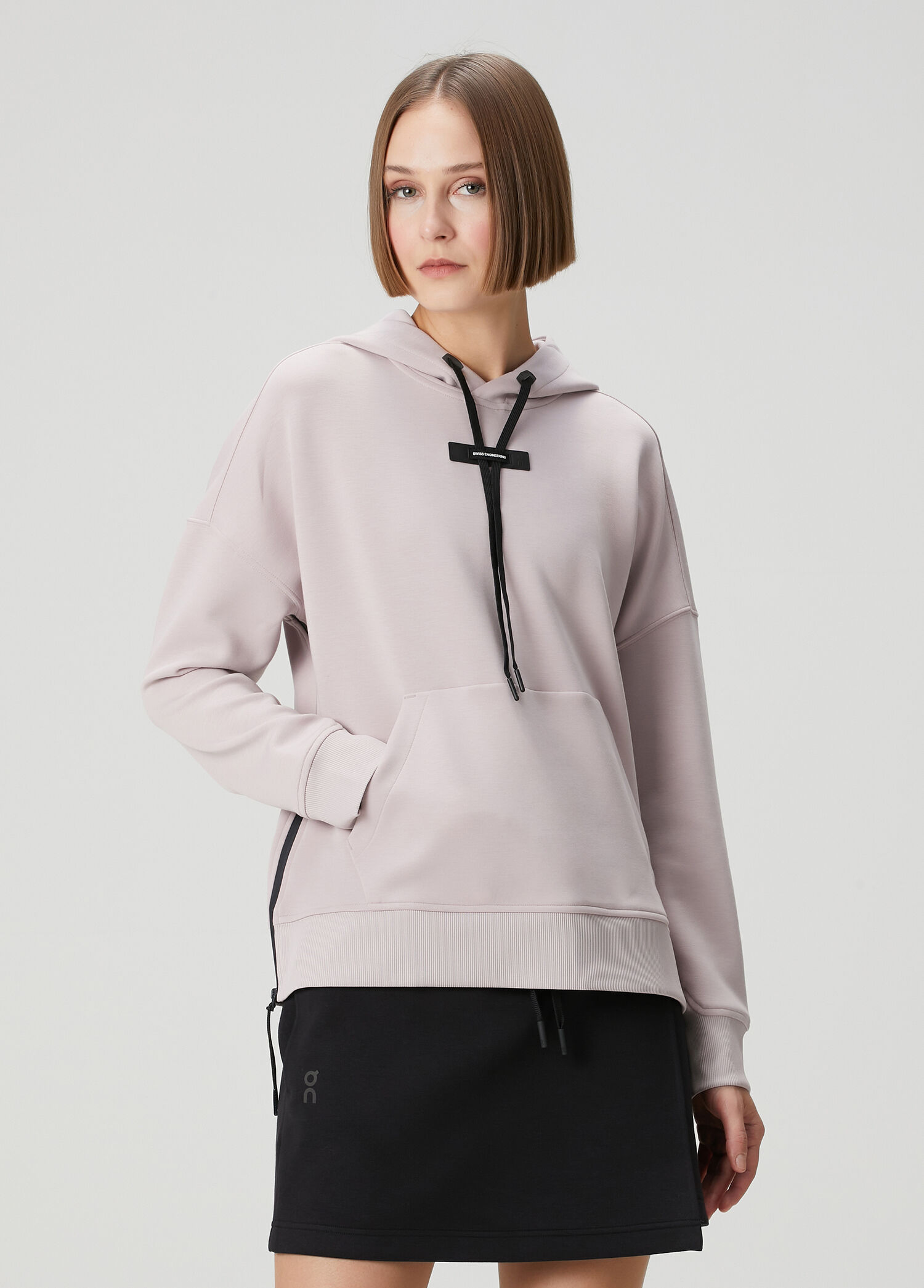 Lila Kapüşonlu Sweatshirt