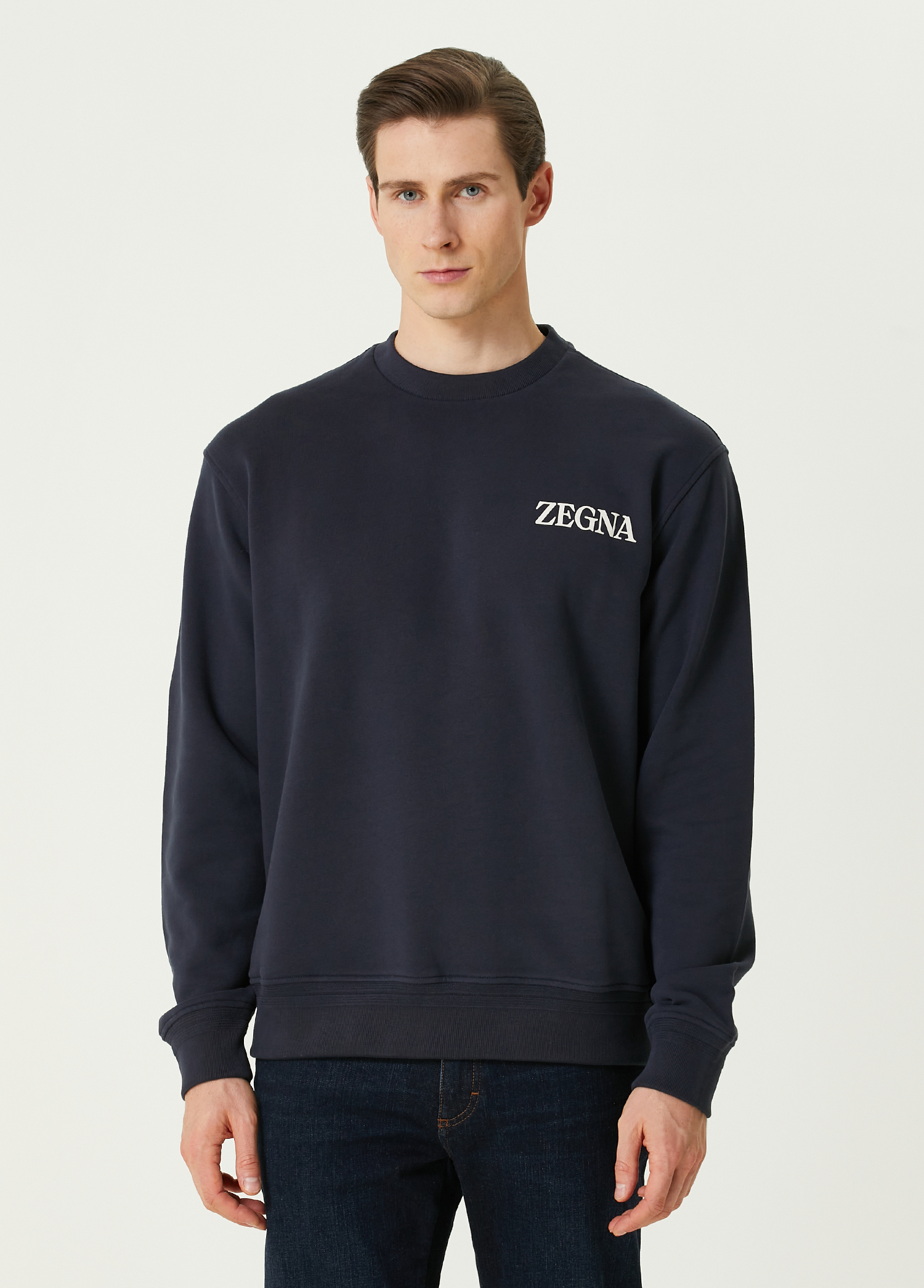 Mavi Logo Baskılı Sweatshirt