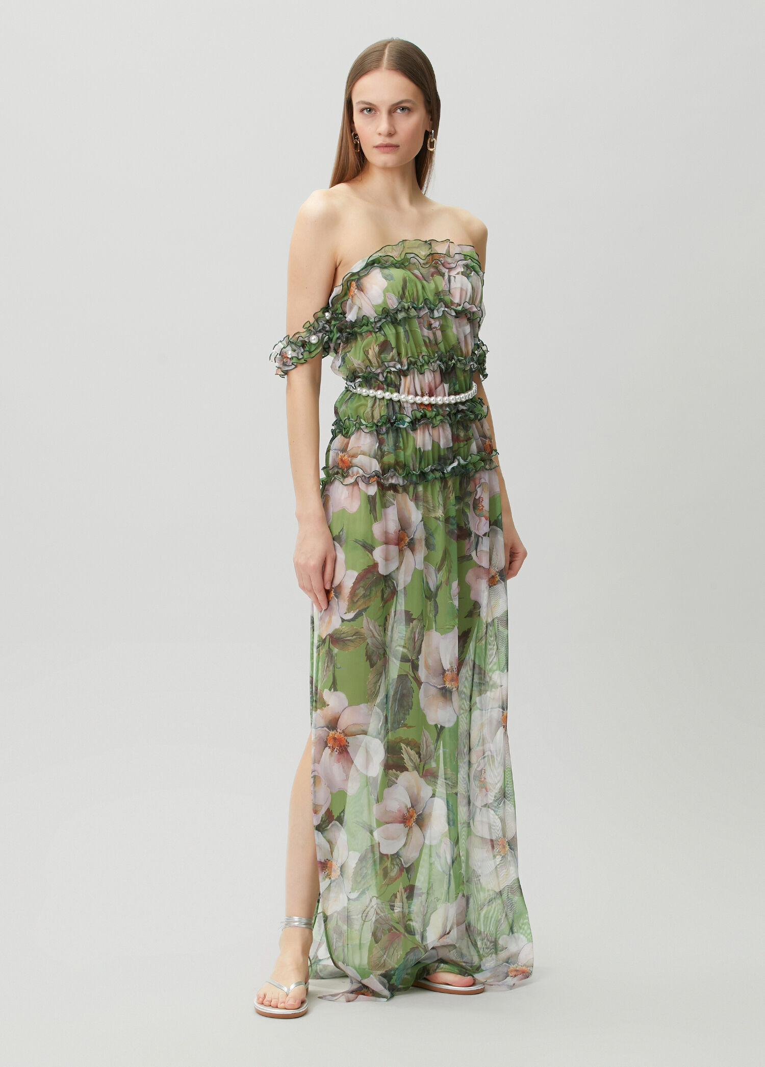 Silk Heirloom Yeşil Maksi Plaj Elbisesi