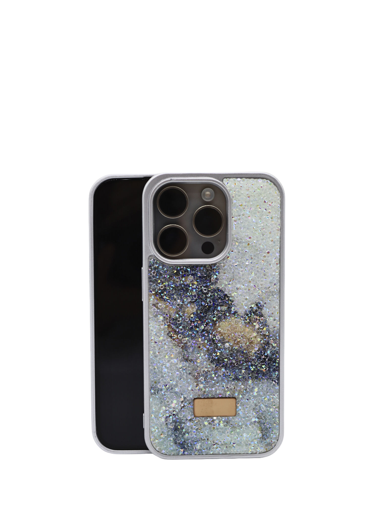 Diamond Serisi iPhone 15 Pro Max Beyaz Telefon Kılıfı