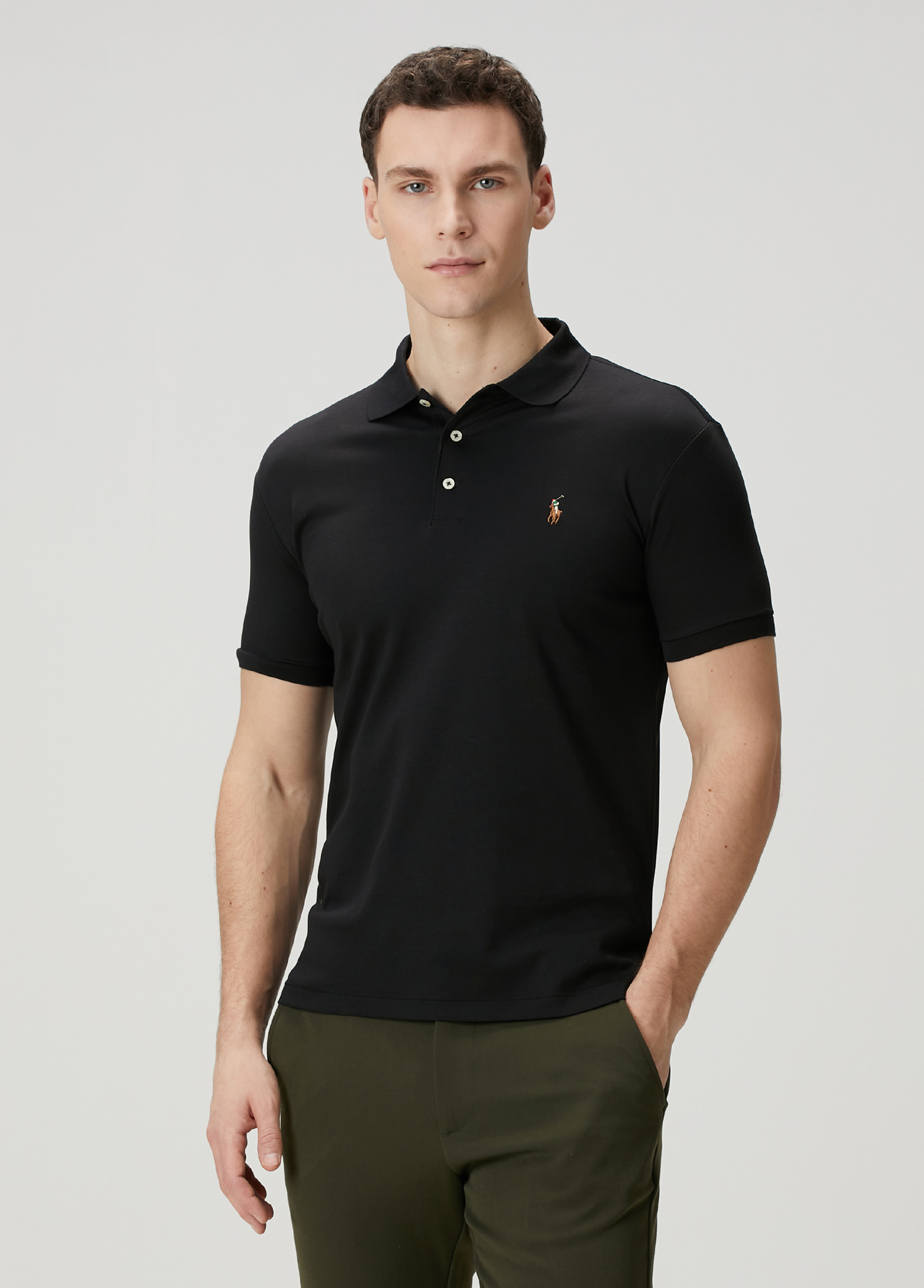 Siyah Polo Yaka T-shirt