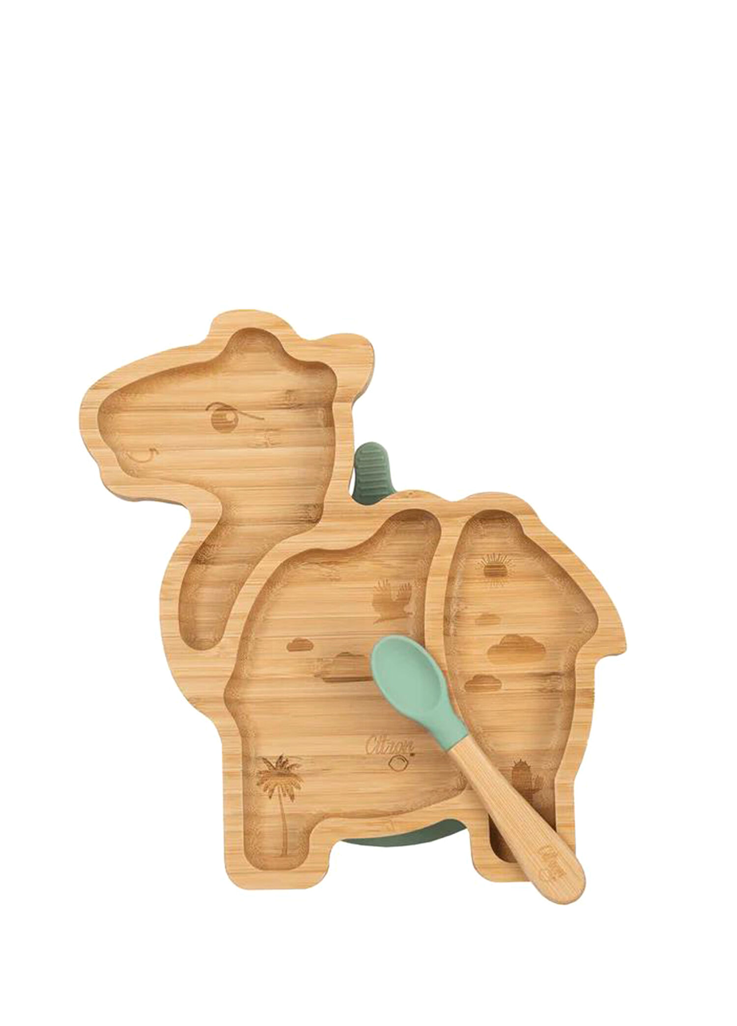 Camel Organik Bambu Vakum Tabanlı Çocuk Yemek Takımı