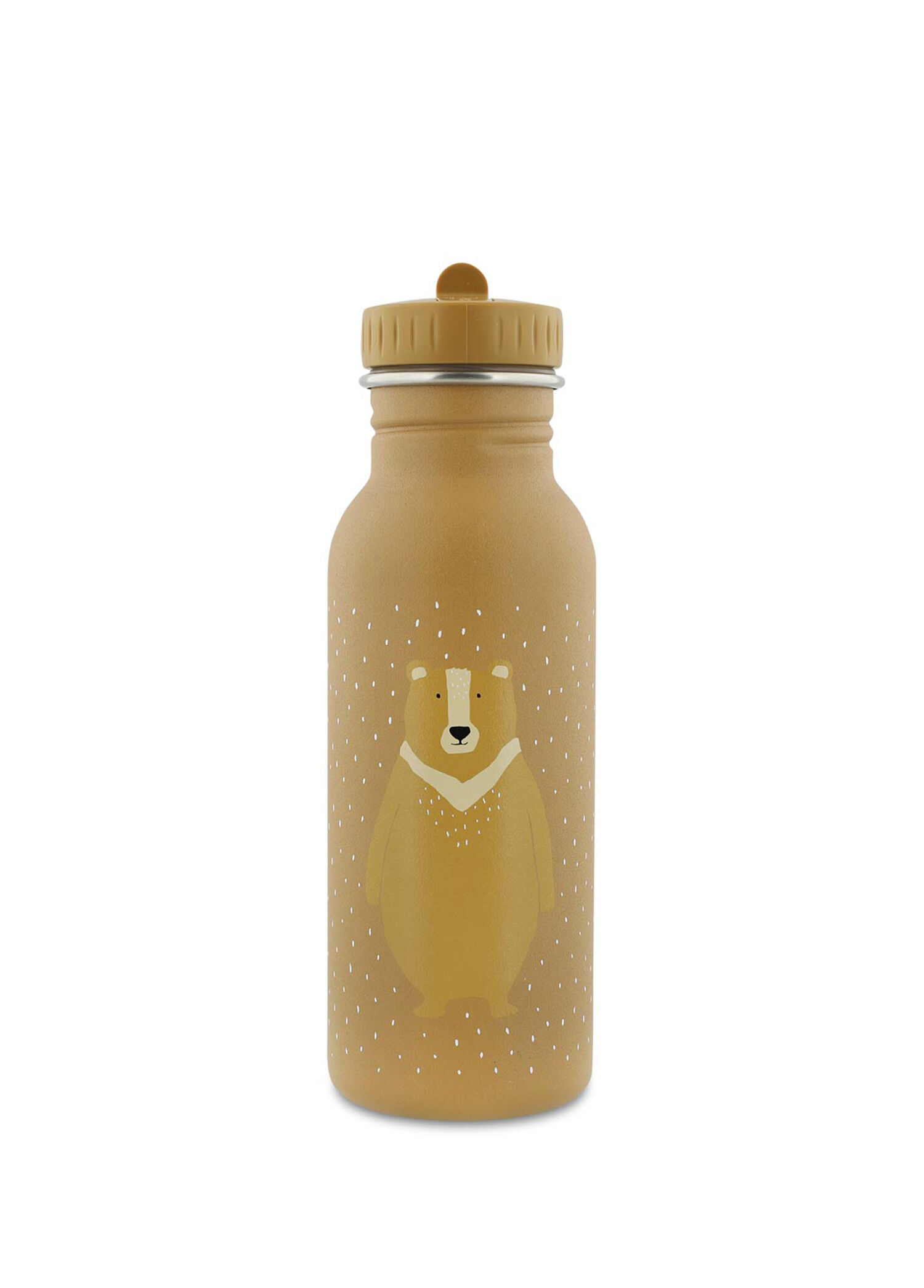 Mr. Bear Kahverengi Çelik Su Şişesi Suluk Matara 500 ml