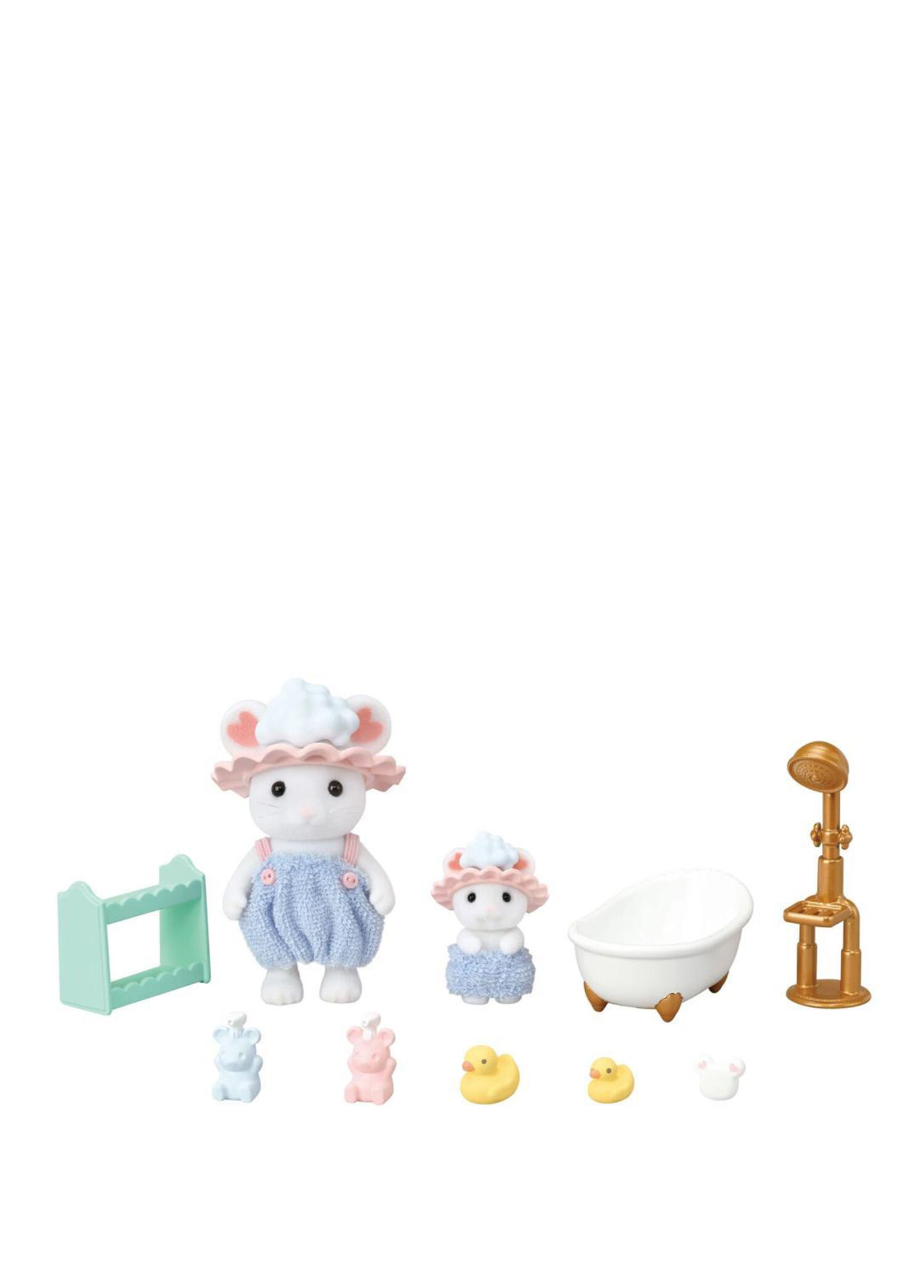 Sylvanian Families - Kardeşle Köpüklü Banyo Seti Figür Oyucak - Renkli