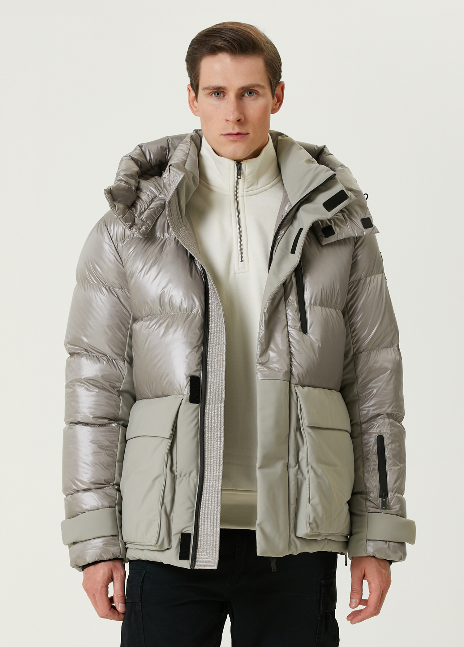 Cloud 3Q Taş Kapüşonlu Puff Parka