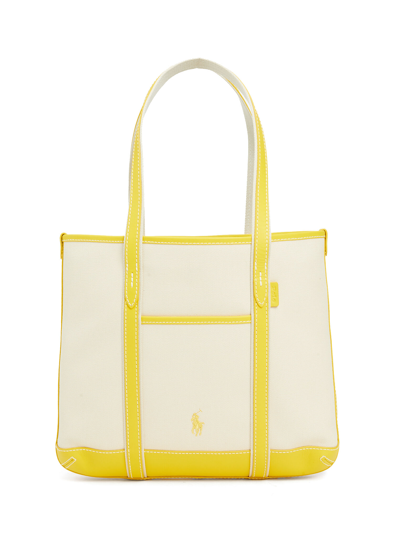 Beige Yellow Women's Canvas Shopping Bag