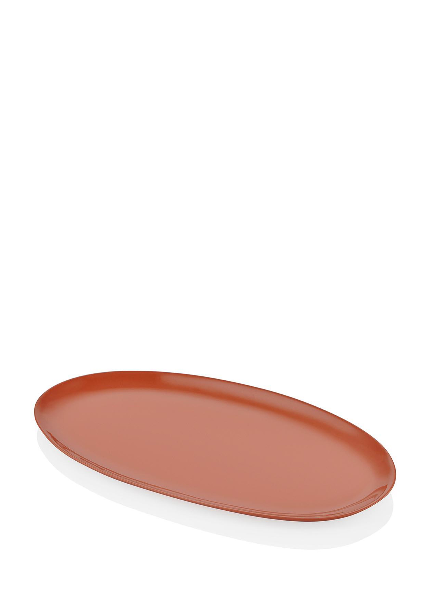 Cotta Terracota Oval Limoges Porselen Servis Tabağı 34 cm