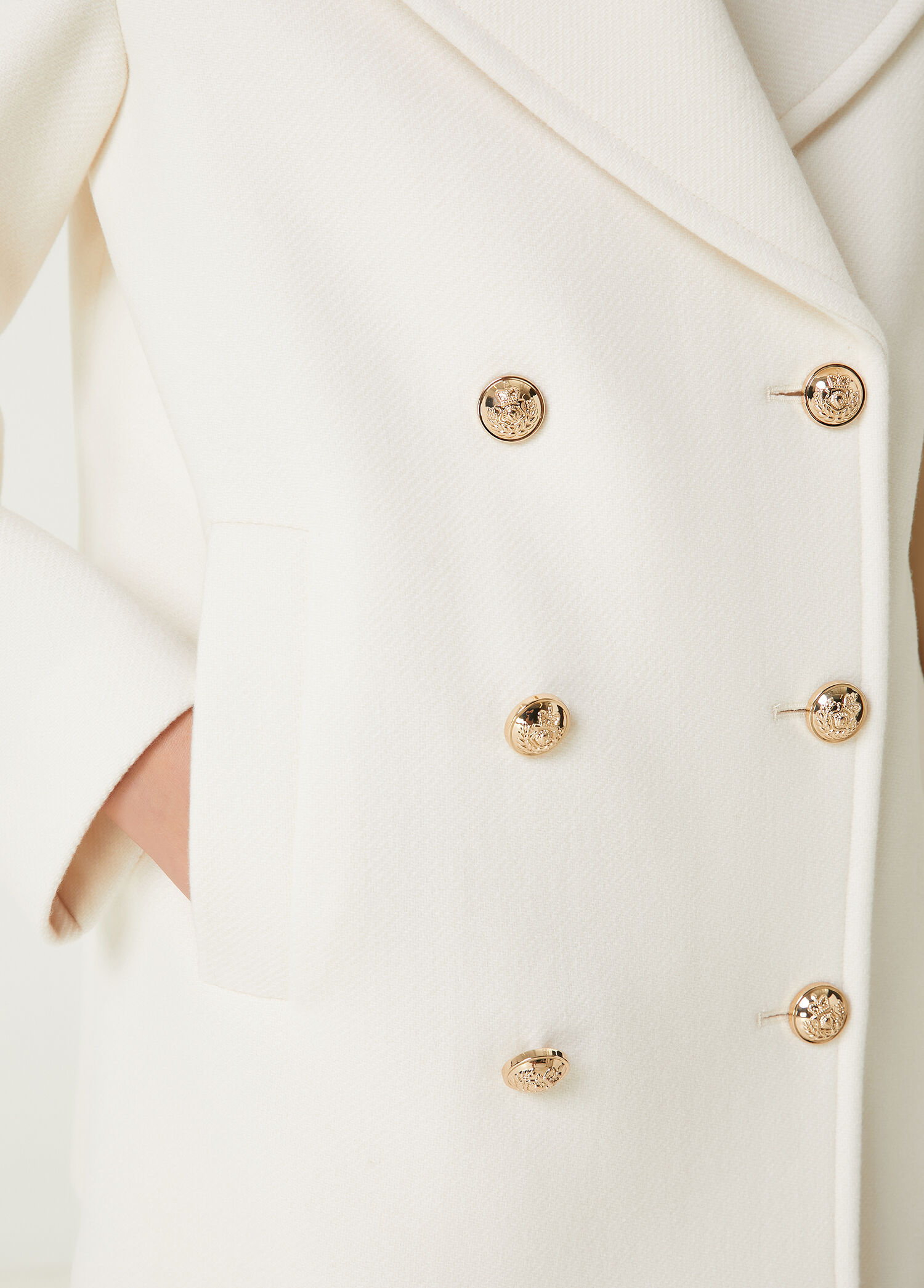Beymen Club - Off-White Double-Breasted Wool Coat