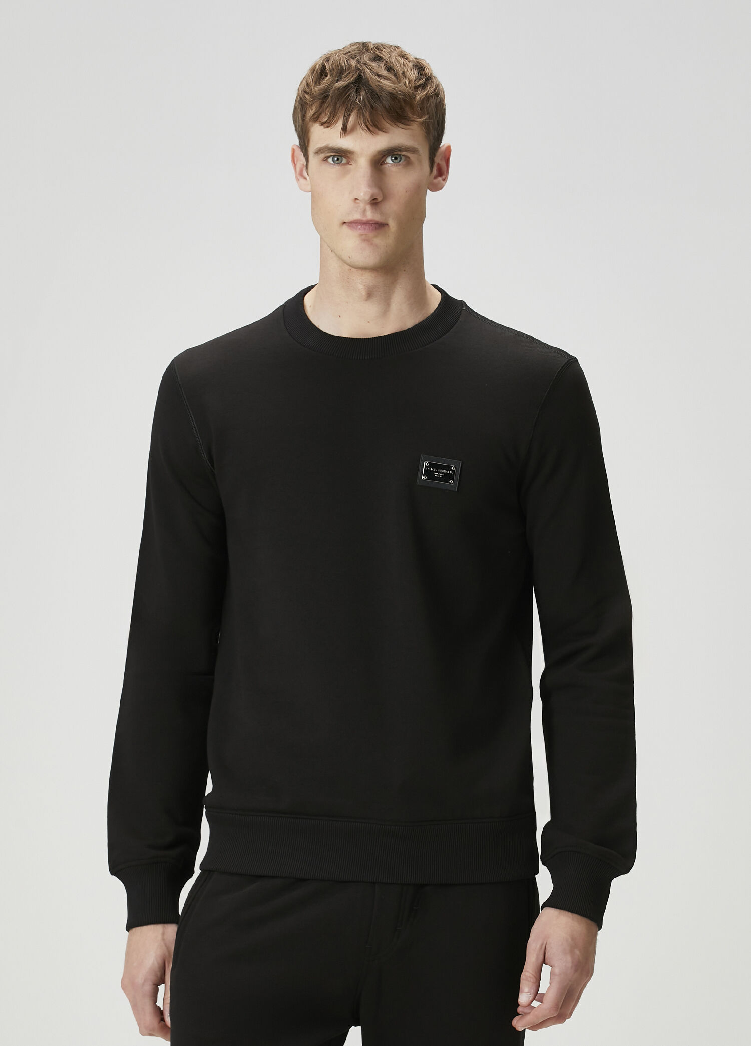 Siyah Logo Detaylı Sweatshirt