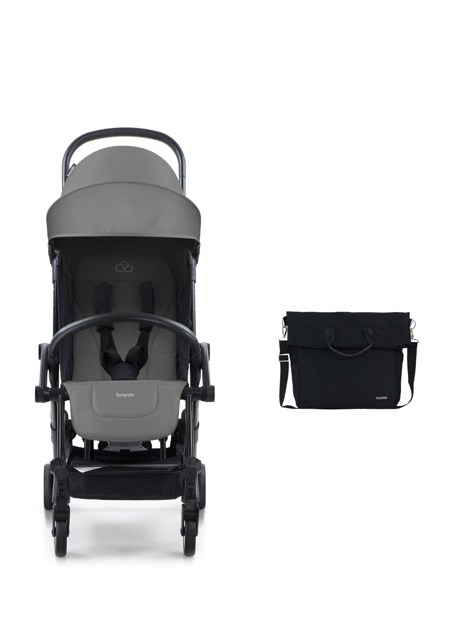 Connect³ Black-Grey Bebek Arabası + Hediye Yan Bakım Çantası