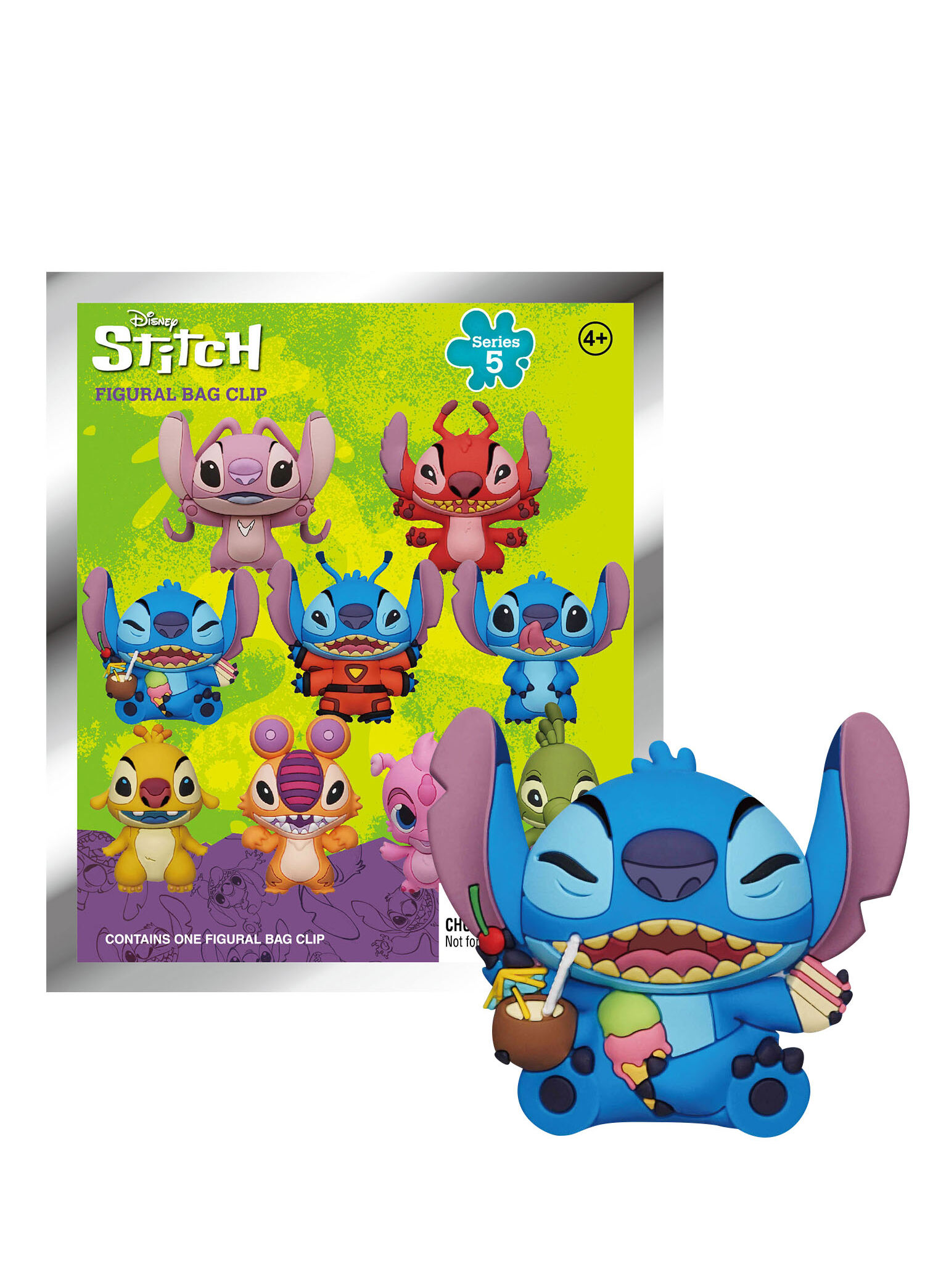 MONOGRAM - Seri 5 Stitch Klipsli Sürpriz Oyuncak Figür - Çok Renkli